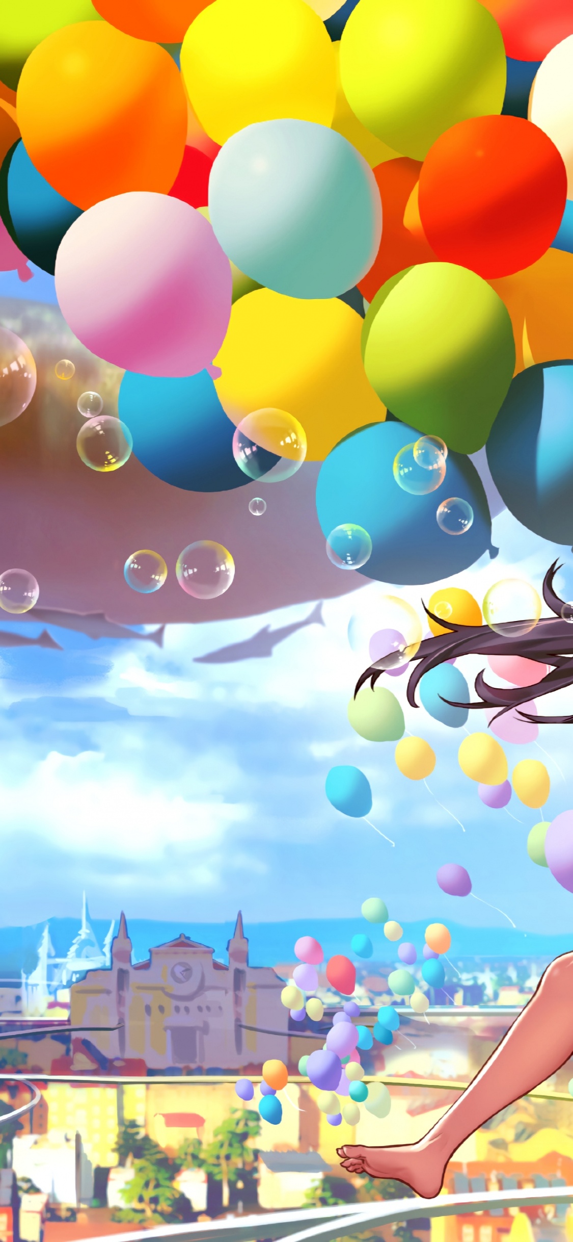 Обои аниме, рукав, забава, Счастлив, досуг в разрешении 1125x2436