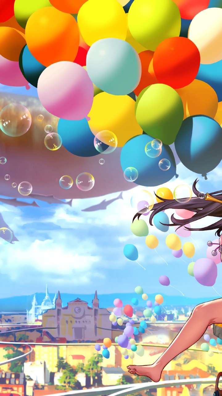 Обои аниме, рукав, забава, Счастлив, досуг в разрешении 720x1280