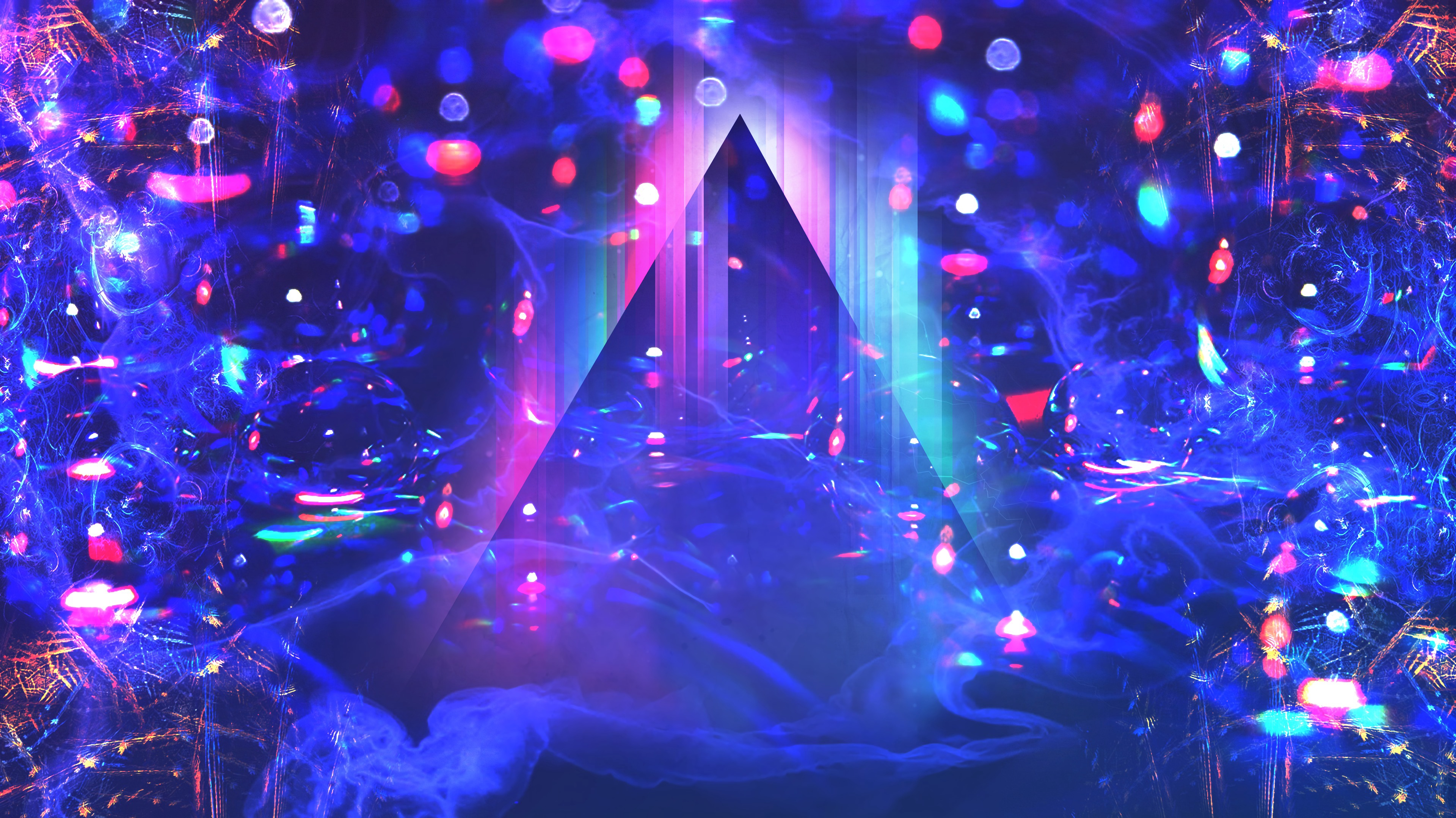 Обои свет, пурпур, синий, освещение, Фиолетовый в разрешении 3840x2160