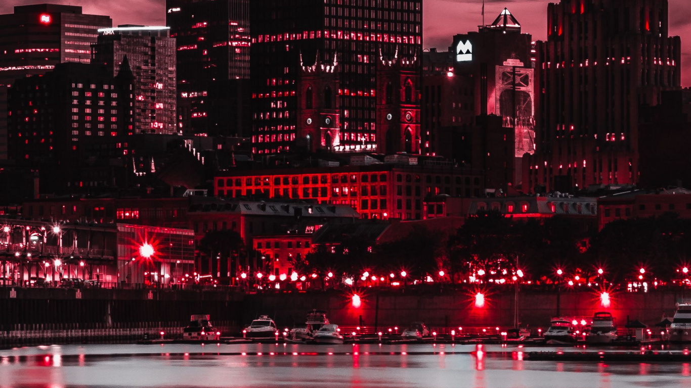 Обои бутлегер, Монреаль, вода, облако, здание в разрешении 1366x768