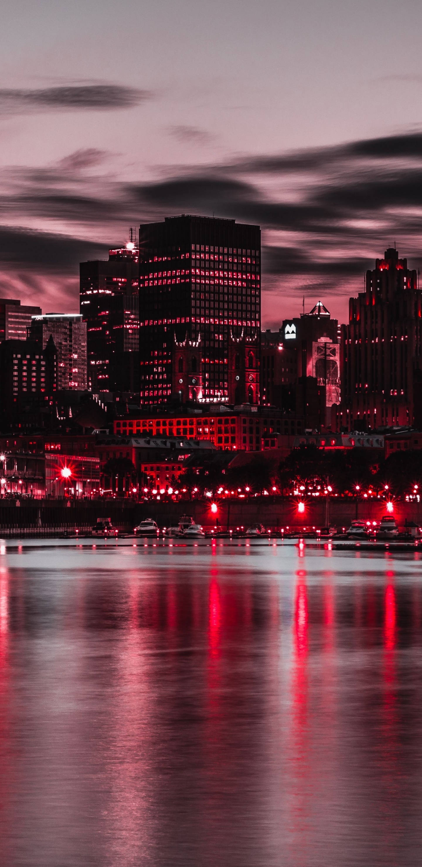 Обои бутлегер, Монреаль, вода, облако, здание в разрешении 1440x2960