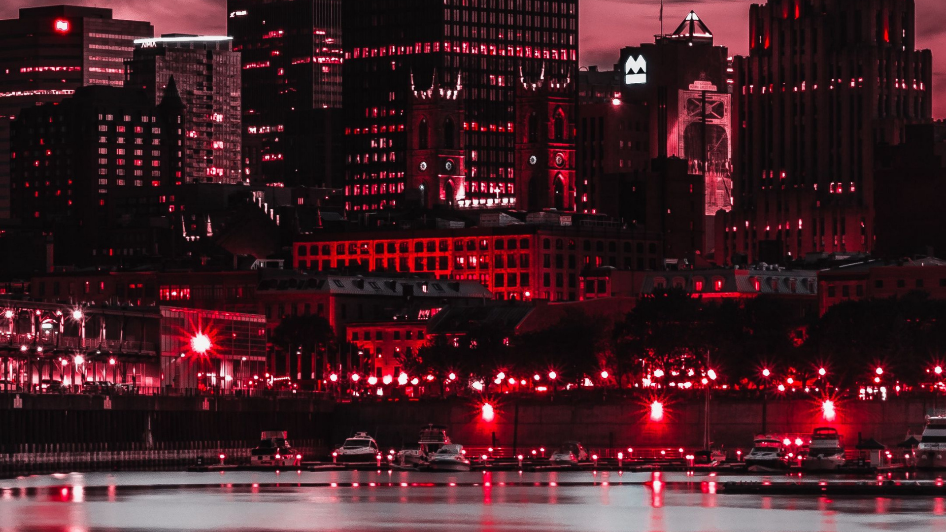 Обои бутлегер, Монреаль, вода, облако, здание в разрешении 1920x1080