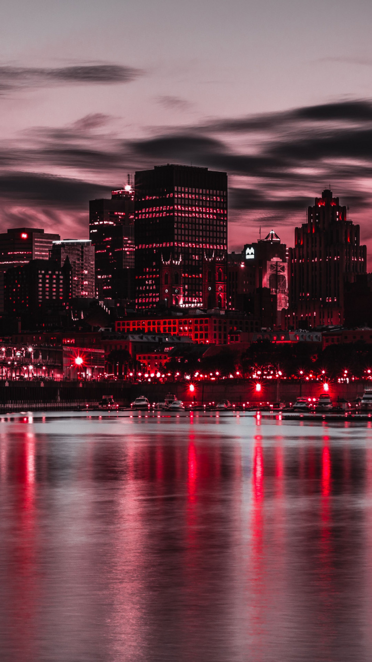 Обои бутлегер, Монреаль, вода, облако, здание в разрешении 750x1334