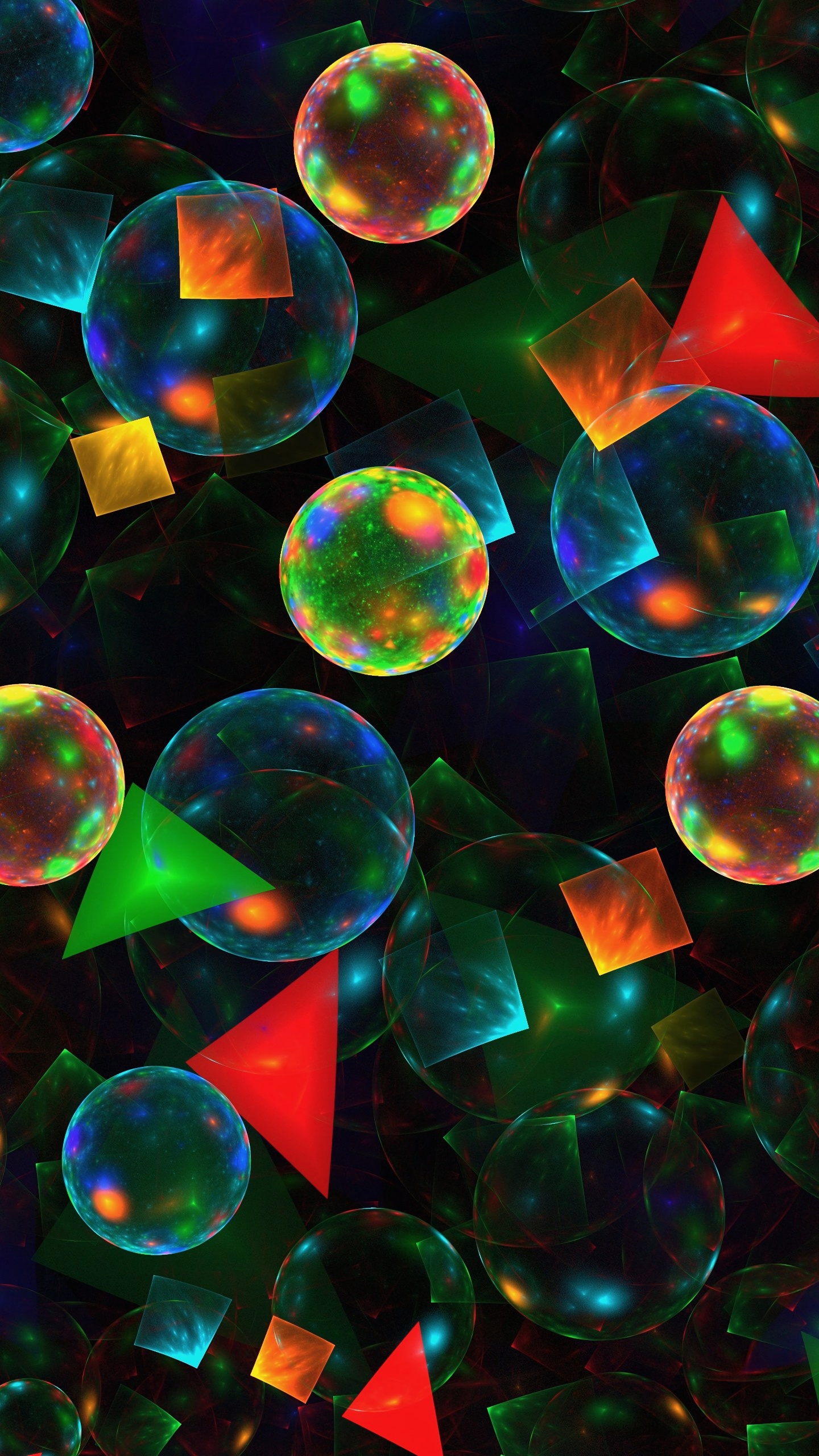 Обои круг, пространство, красочность, космос, свет в разрешении 1440x2560