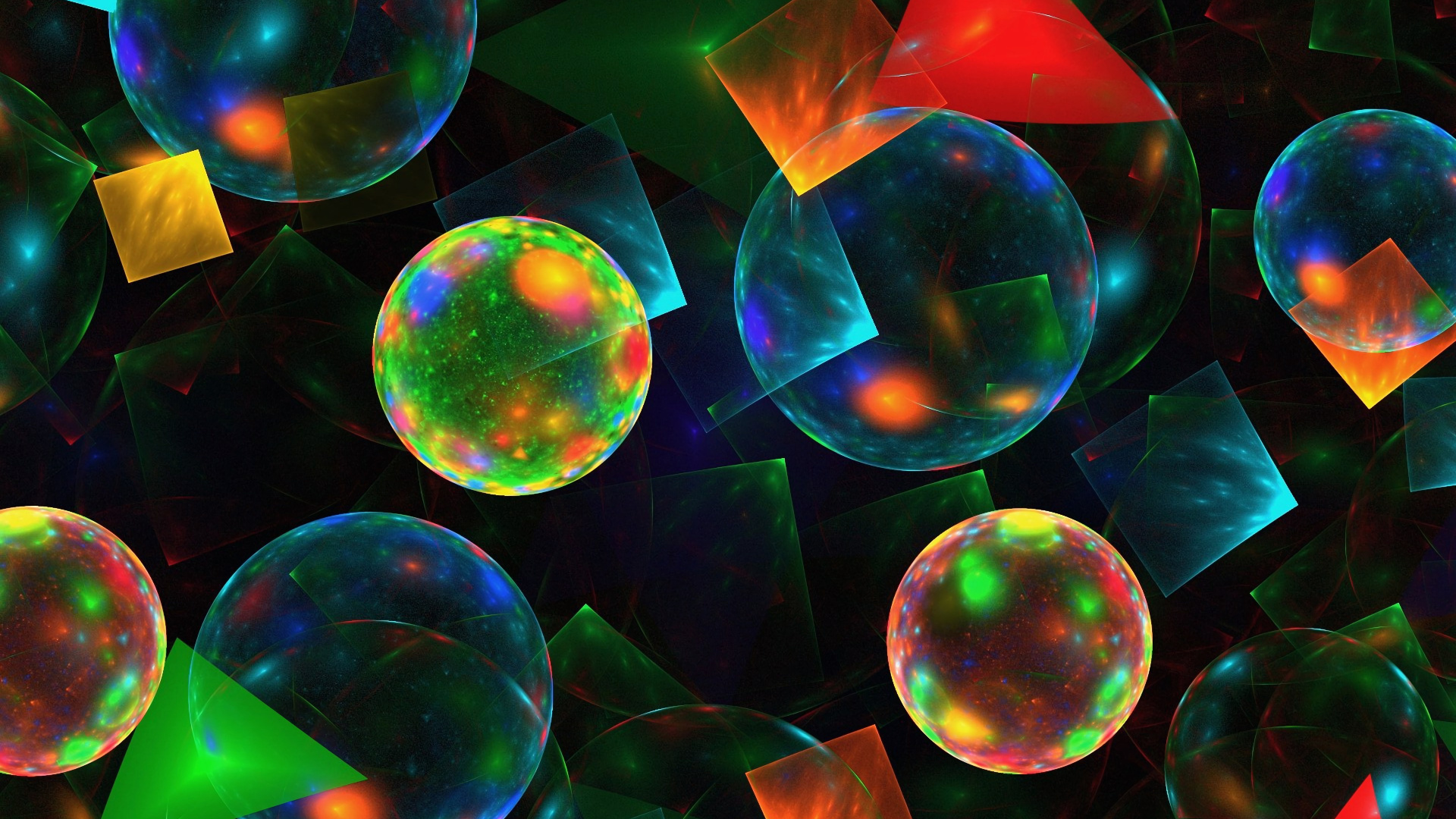 Обои круг, пространство, красочность, космос, свет в разрешении 1920x1080