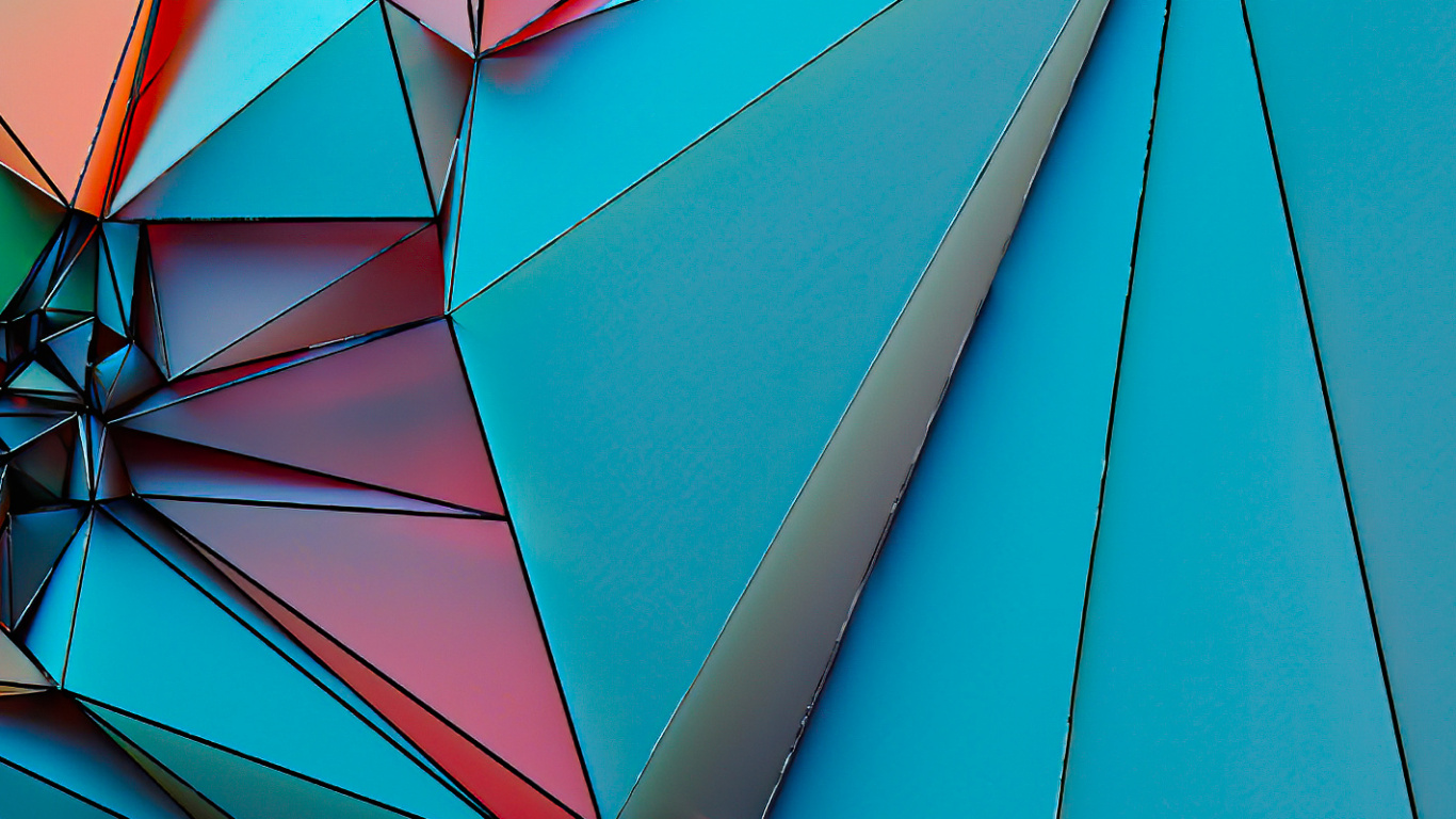 Обои треугольник, синий, белые, свет, лазурный в разрешении 1366x768