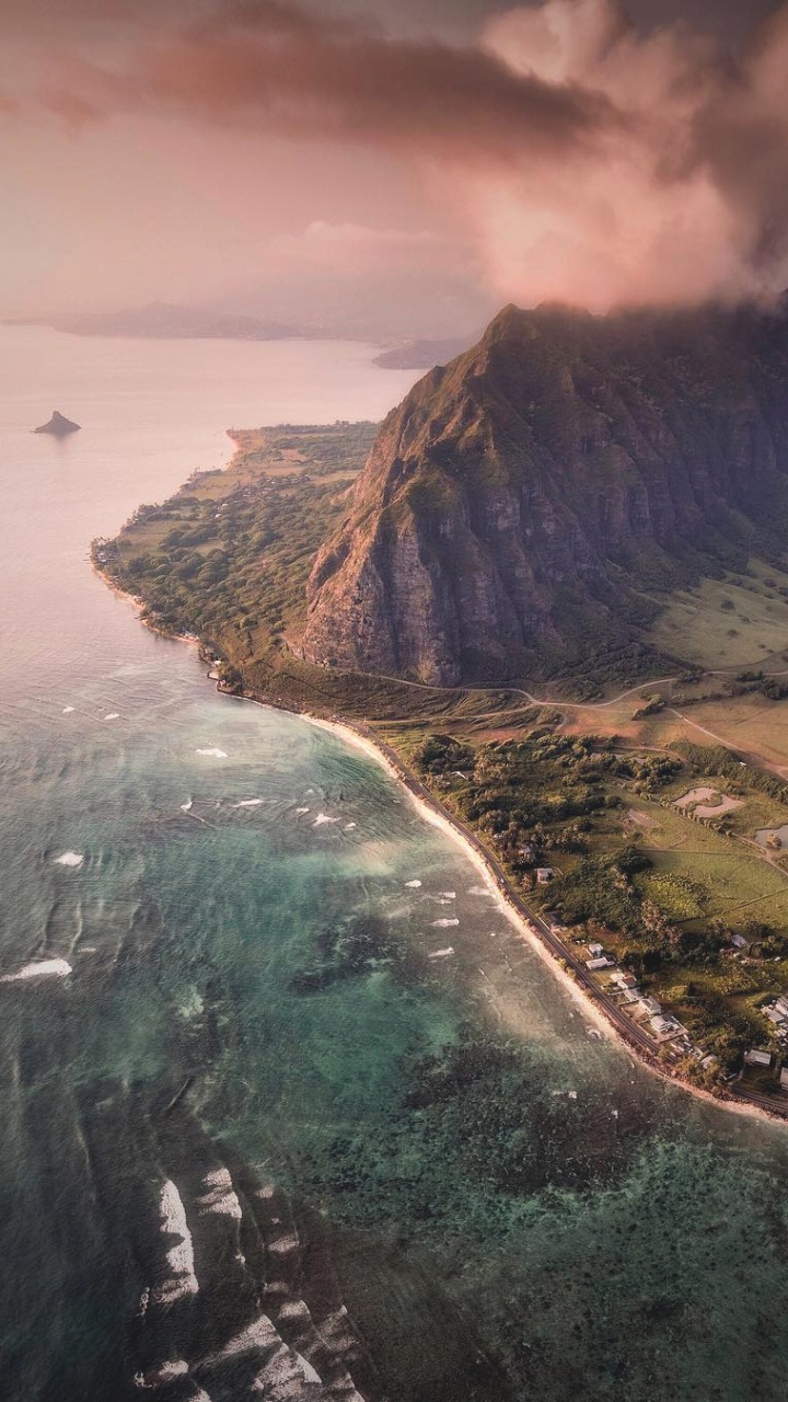 Обои облако, вода, атмосфера, гидроресурсы, гора в разрешении 720x1280