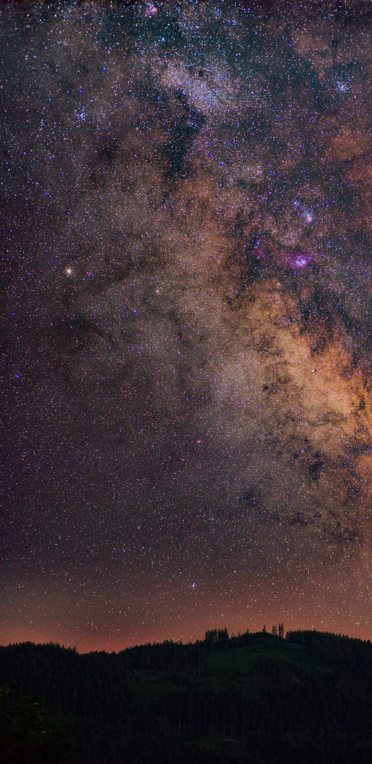 Обои Астрономия, Млечный Путь, природа, атмосфера, космическое пространство в разрешении 1440x2960