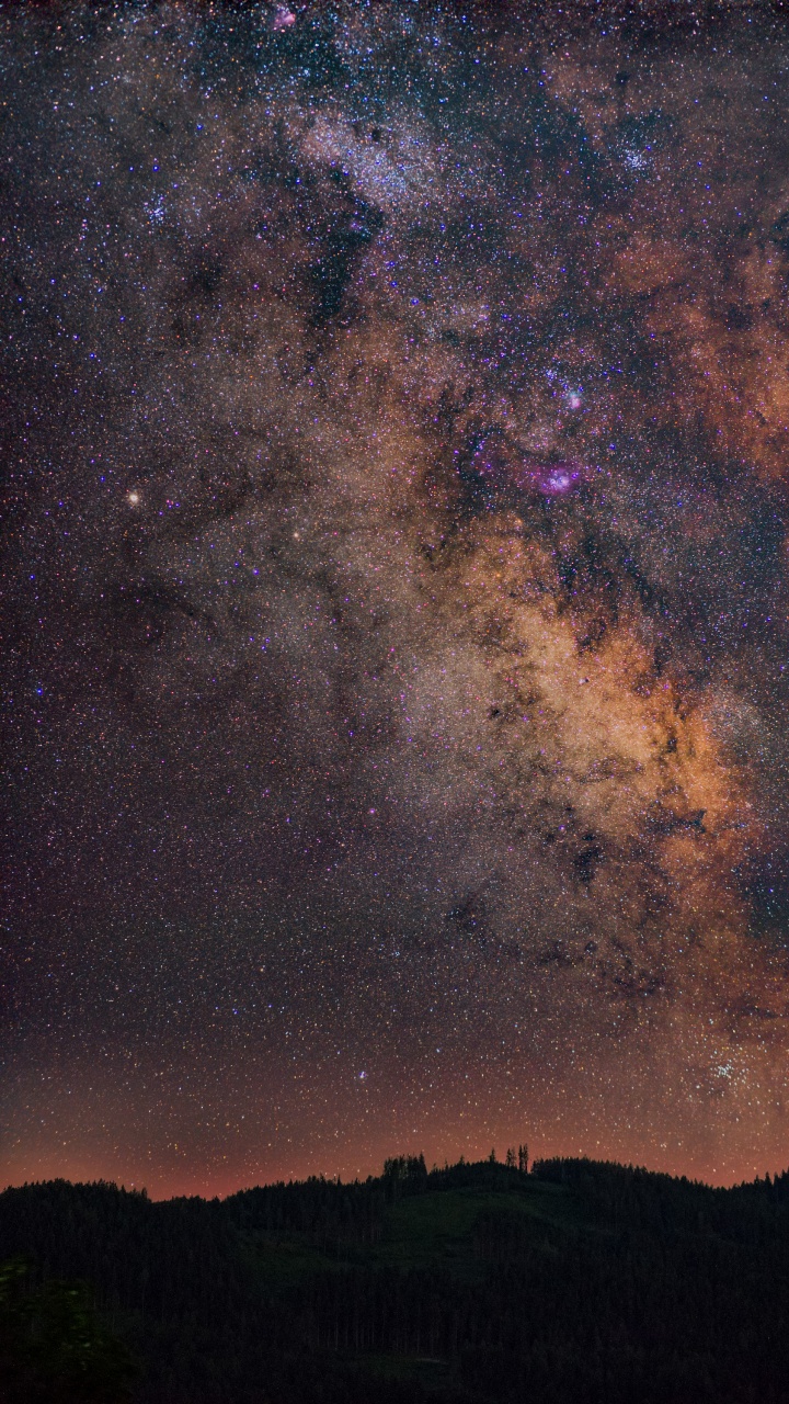 Обои Астрономия, Млечный Путь, природа, атмосфера, космическое пространство в разрешении 720x1280