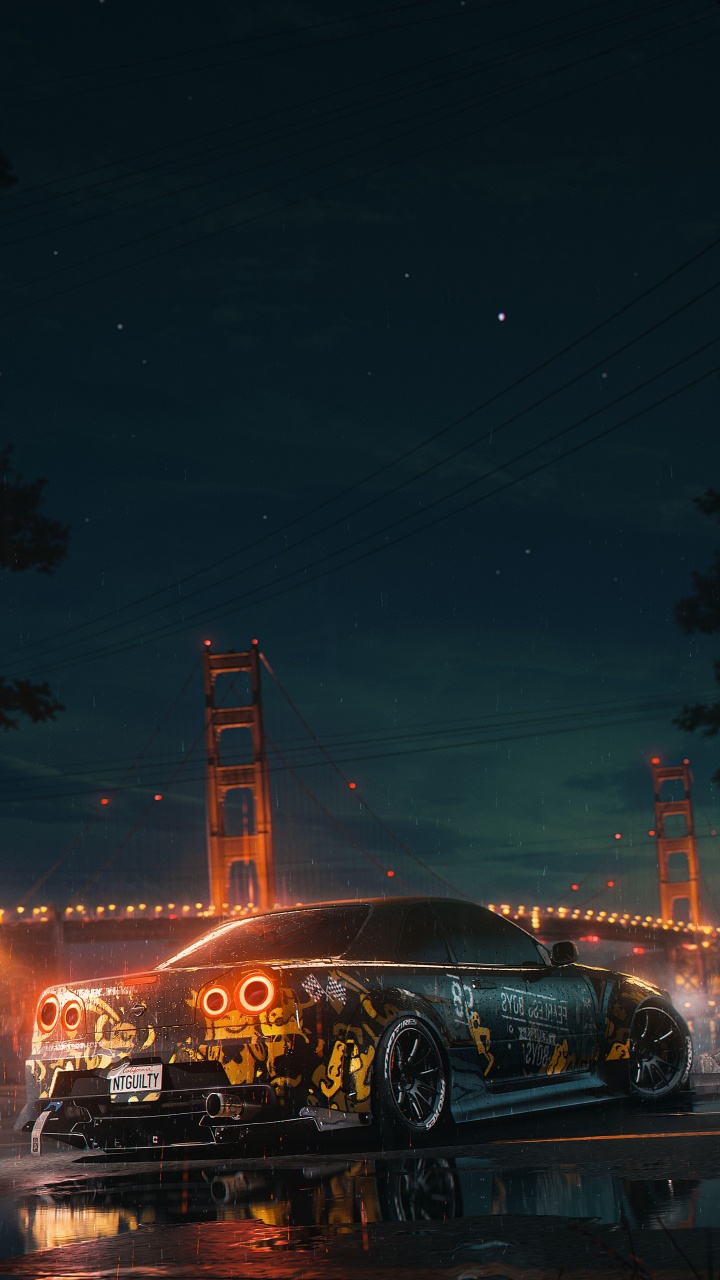 Обои арт, Ниссан, шина, колесо, атмосфера в разрешении 720x1280