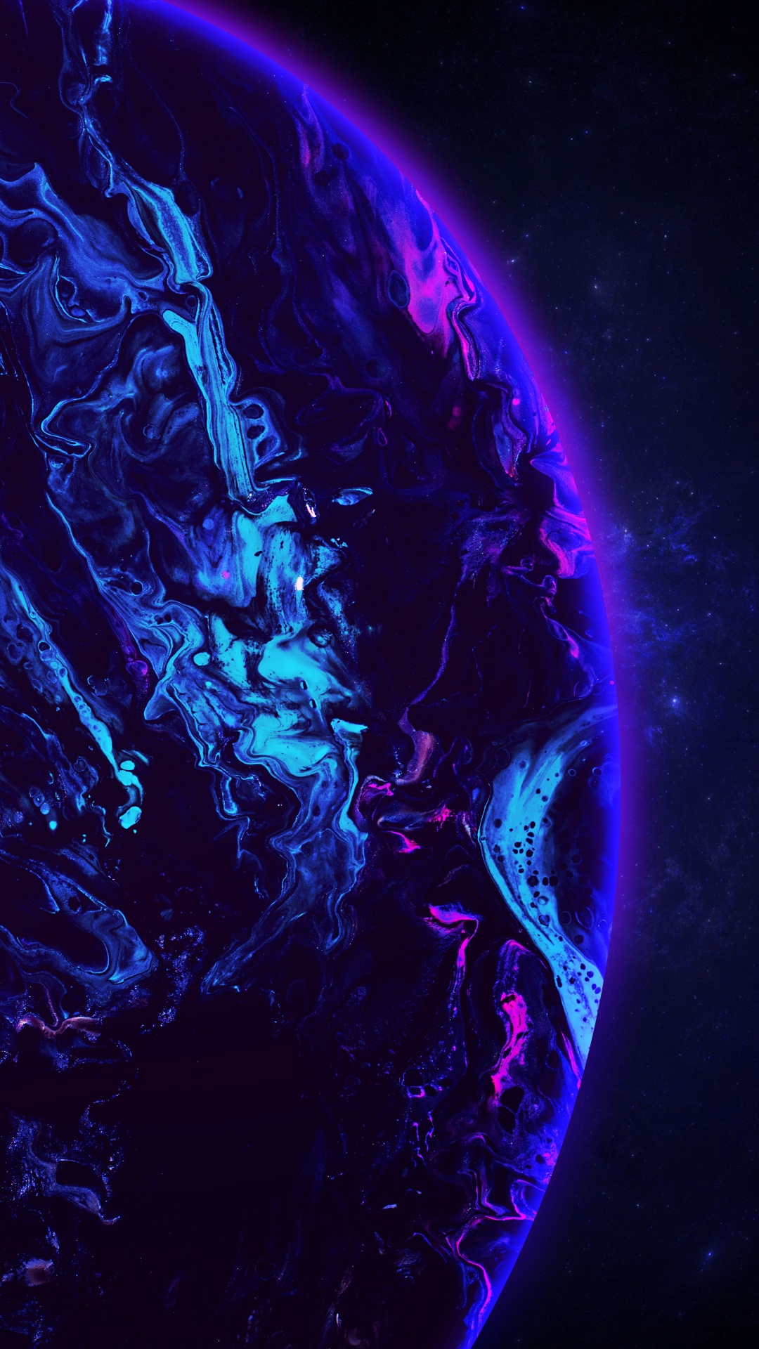 Обои земля, вода, мир, арт, астрономический объект в разрешении 1080x1920