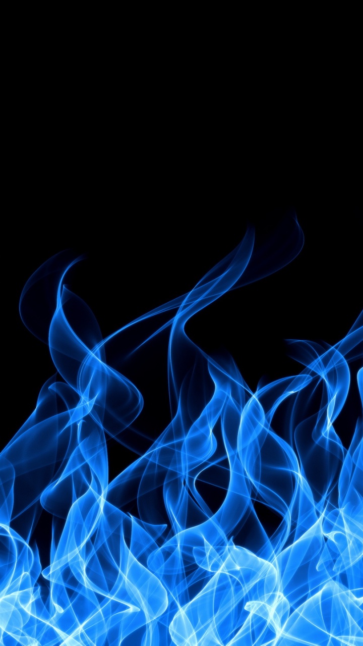 Обои огонь, пламя, синий, электрик, графика в разрешении 720x1280