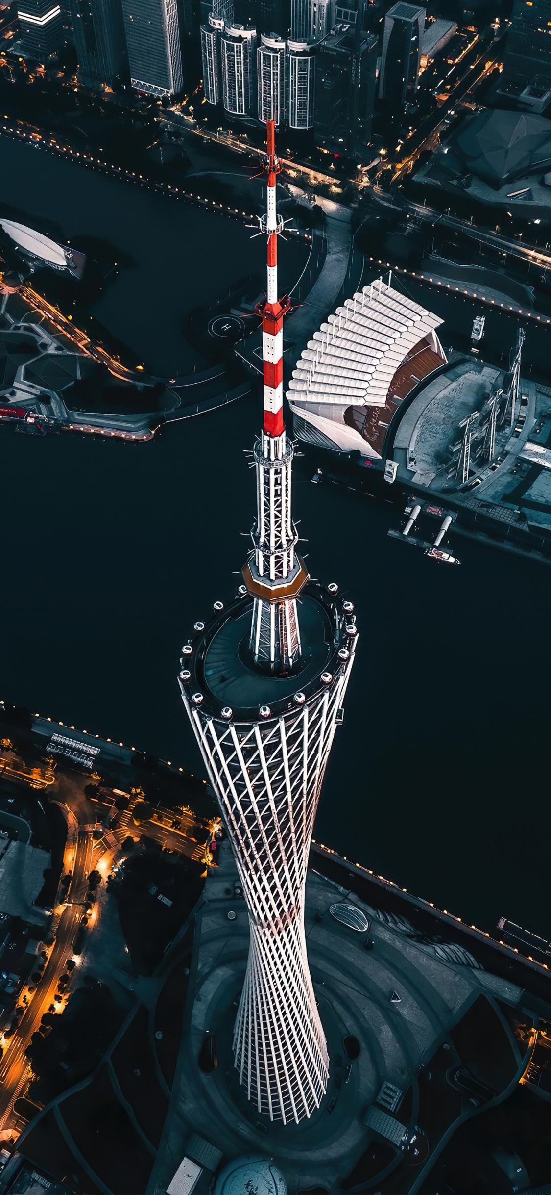 Обои метрополия, архитектура, здание, вышка, небоскреб в разрешении 1125x2436