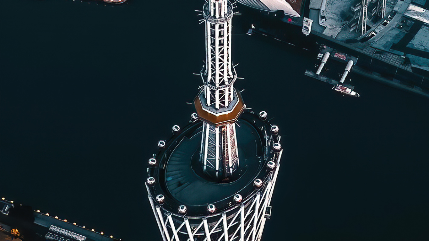 Обои метрополия, архитектура, здание, вышка, небоскреб в разрешении 1366x768