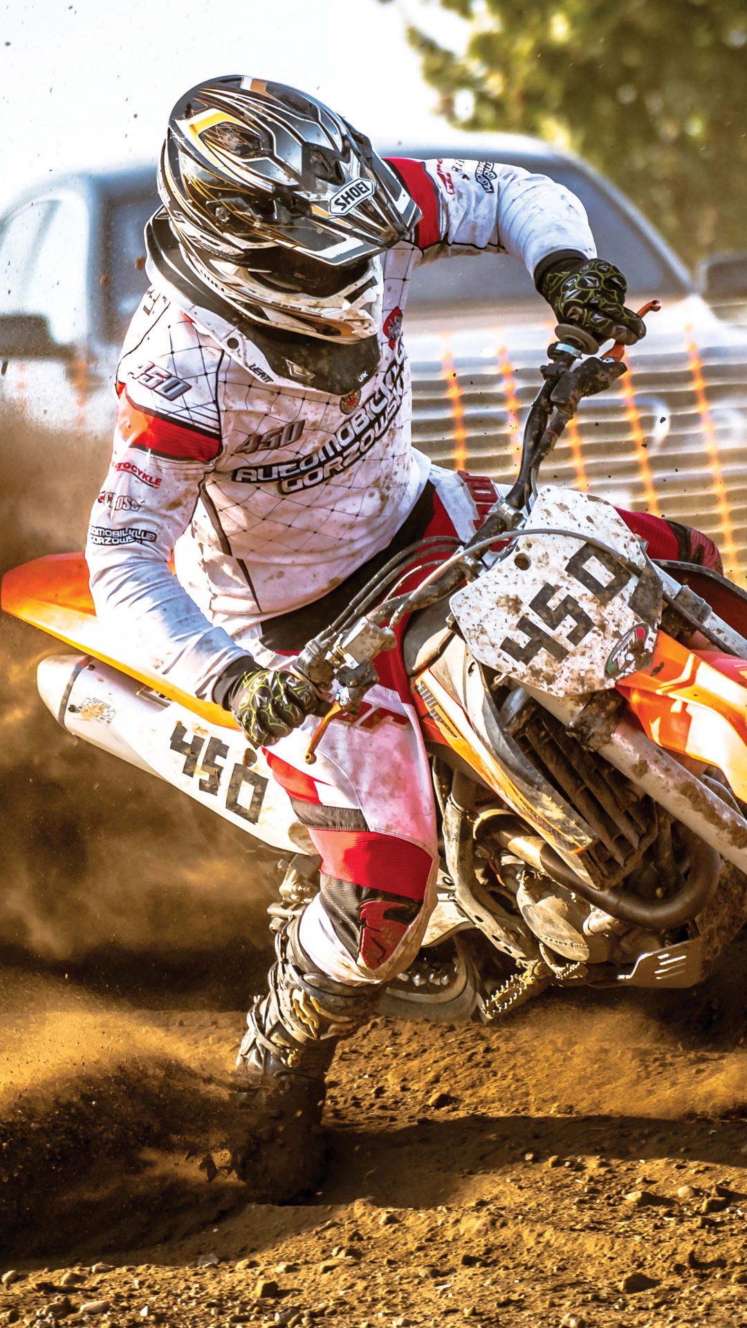 Обои Фристайл мотокросс, мотоцикл, дрифтинг, мотокросс, Офф-роуд в разрешении 1080x1920