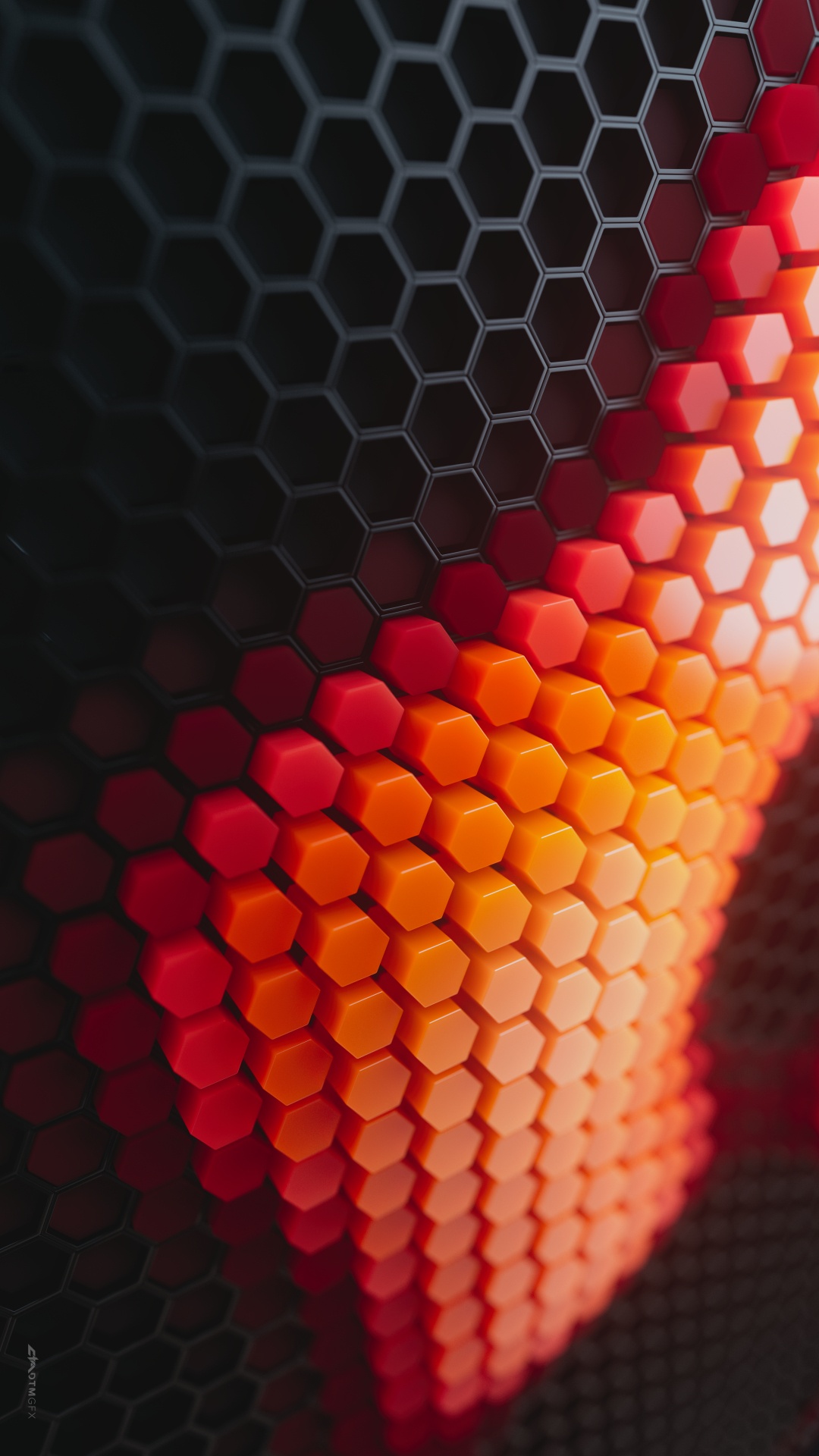 Обои Апельсин, узор, красочность, ячейка, кармин в разрешении 1080x1920