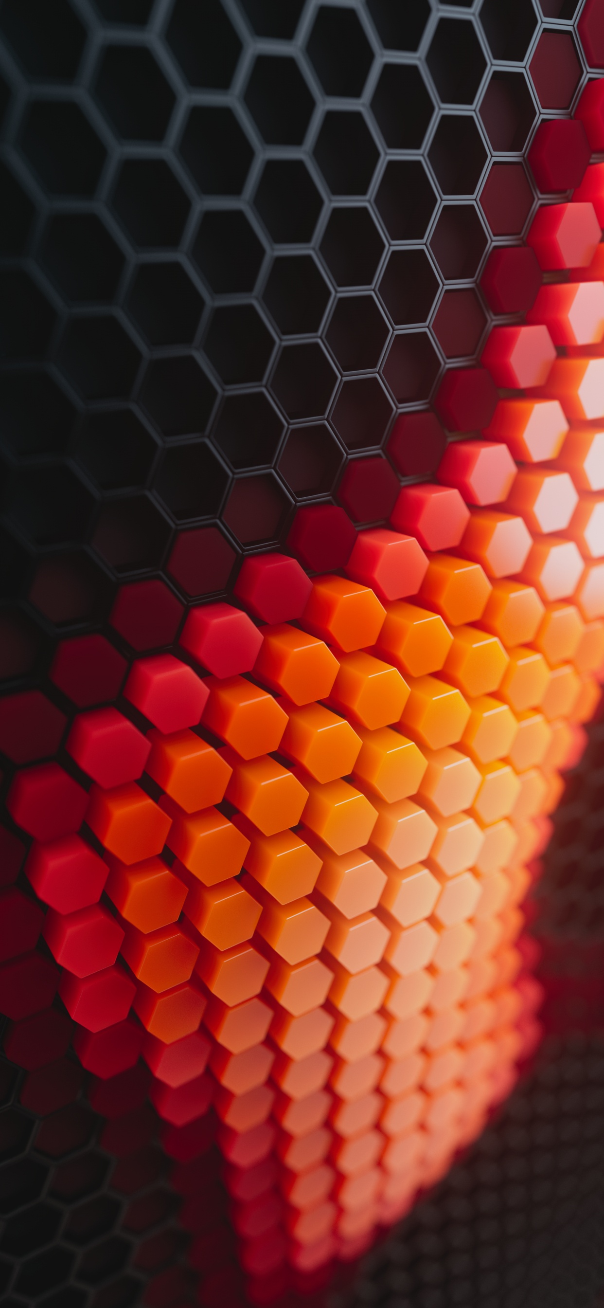 Обои Апельсин, узор, красочность, ячейка, кармин в разрешении 1242x2688