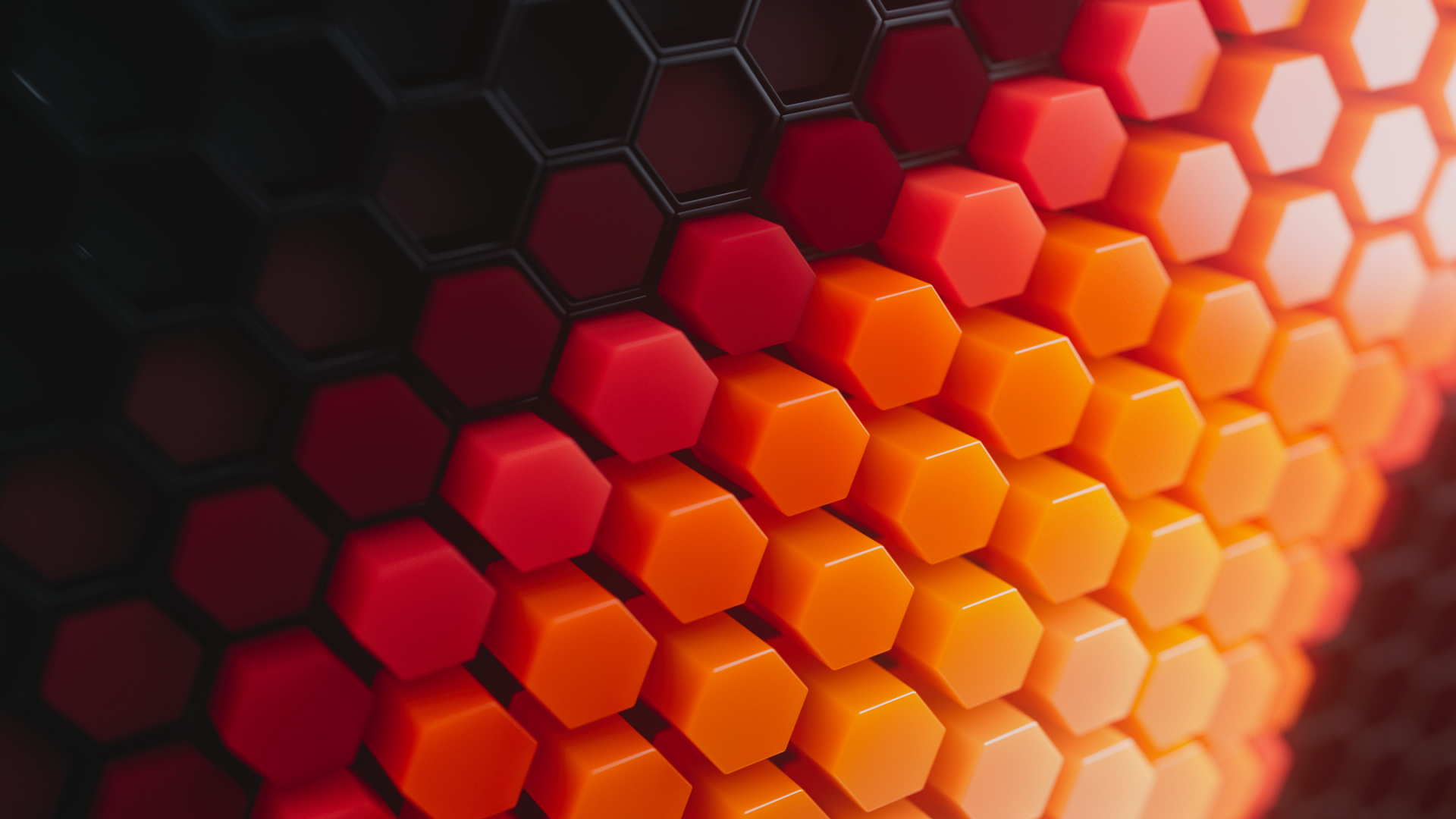 Обои Апельсин, узор, красочность, ячейка, кармин в разрешении 1920x1080