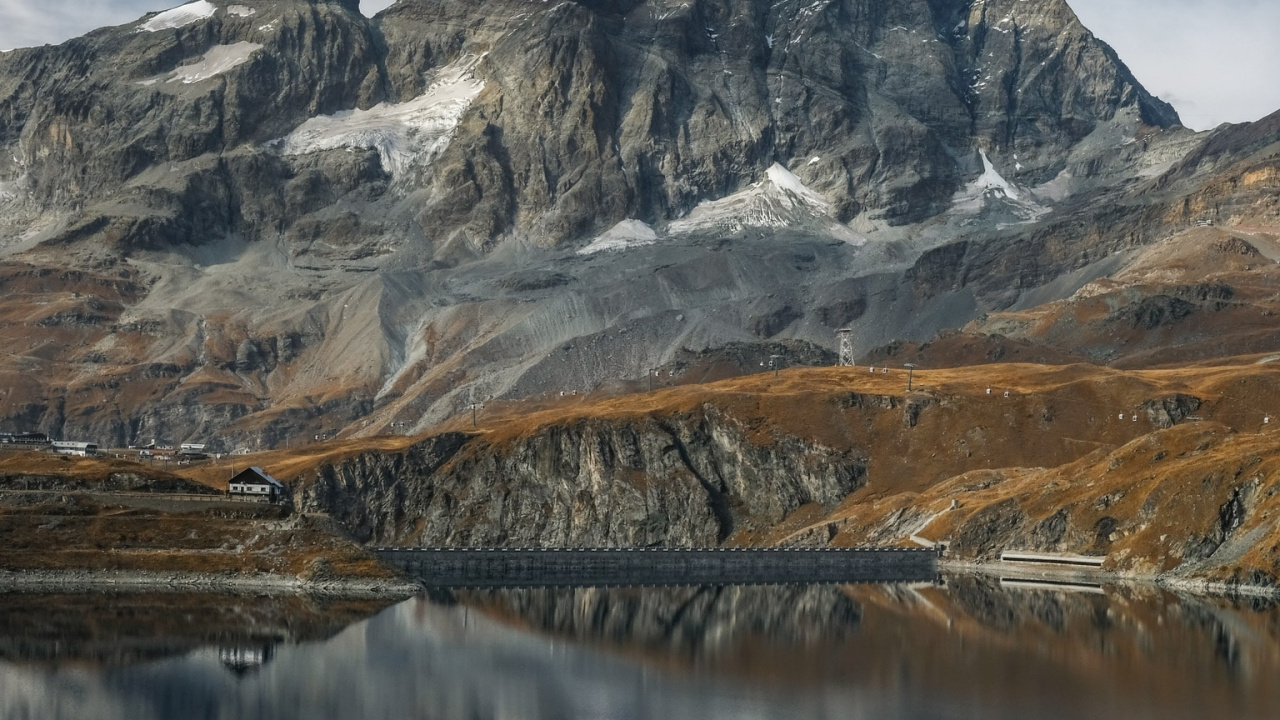 Обои предустановленная гора, гора, горный хребет, пейзажи гор, природа в разрешении 1280x720