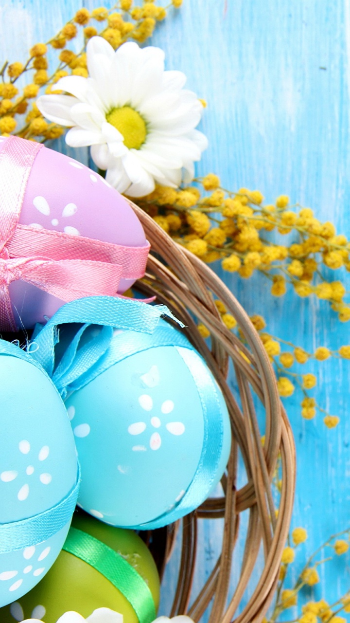 Обои пасхальное яйцо, праздник, пасха, весна, воздушный шарик в разрешении 720x1280