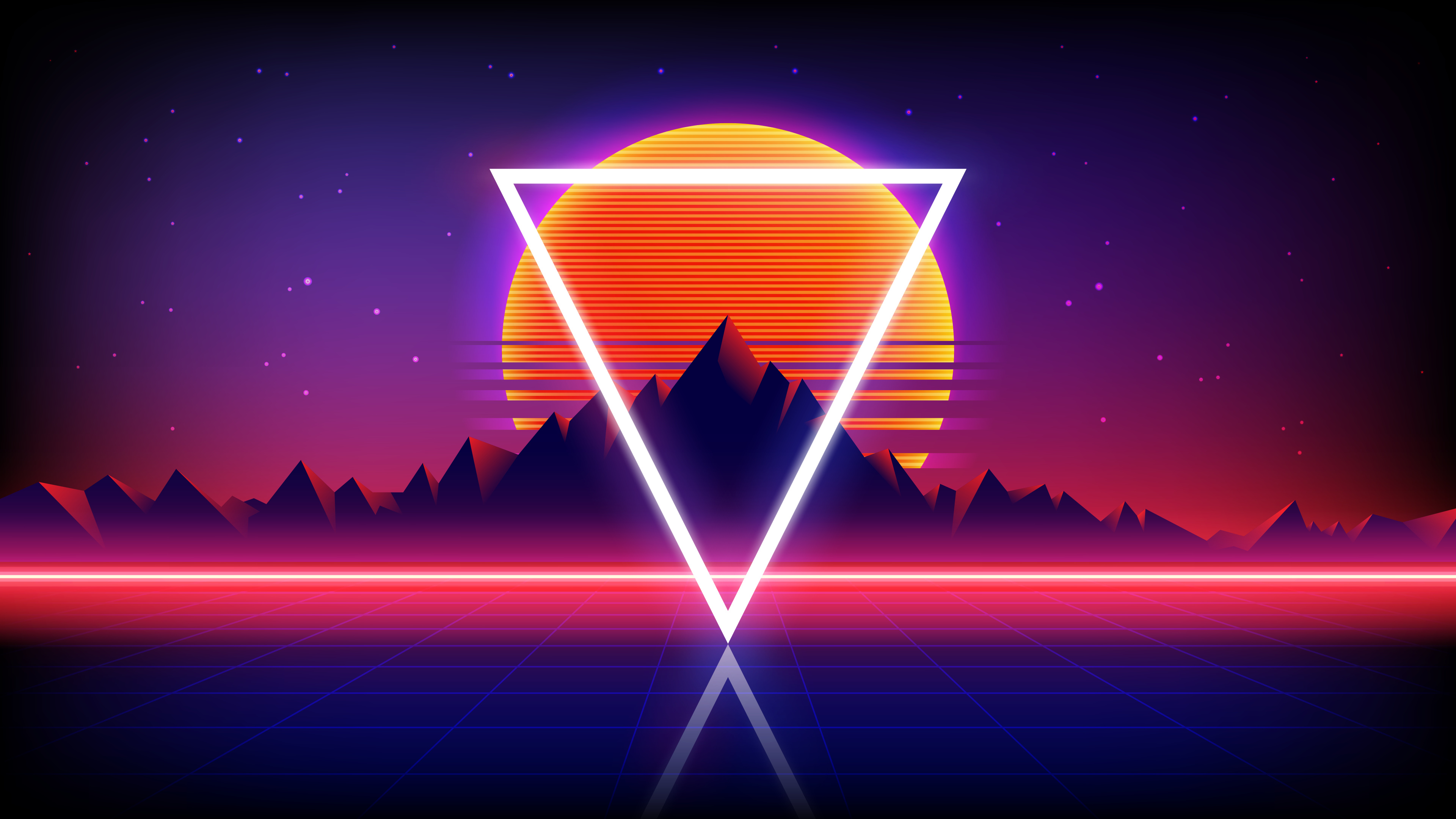 Обои арт, Synthwave, мир, свет, пурпур в разрешении 3840x2160