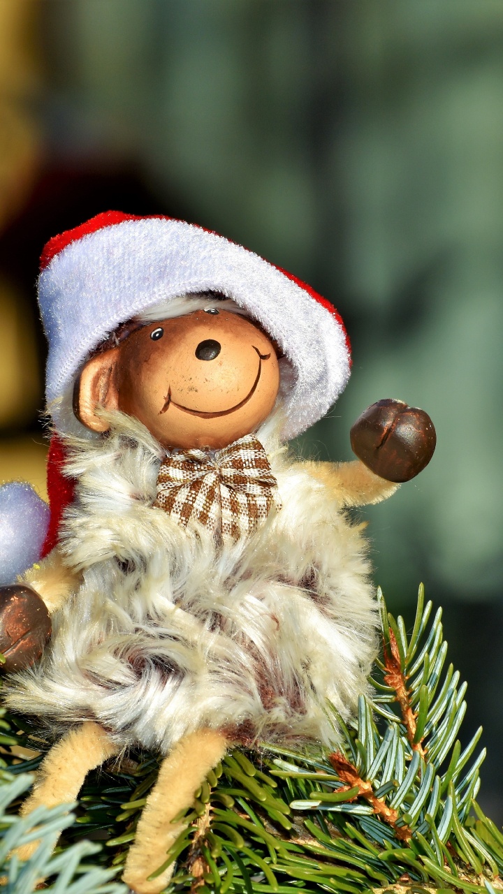 Обои Рождество, Рождественские украшения, праздник, орнамент, Санта-Клаус в разрешении 720x1280