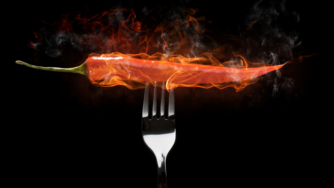 Обои чилийский перец, тепло, пища, огонь, Кулинария в разрешении 1280x720