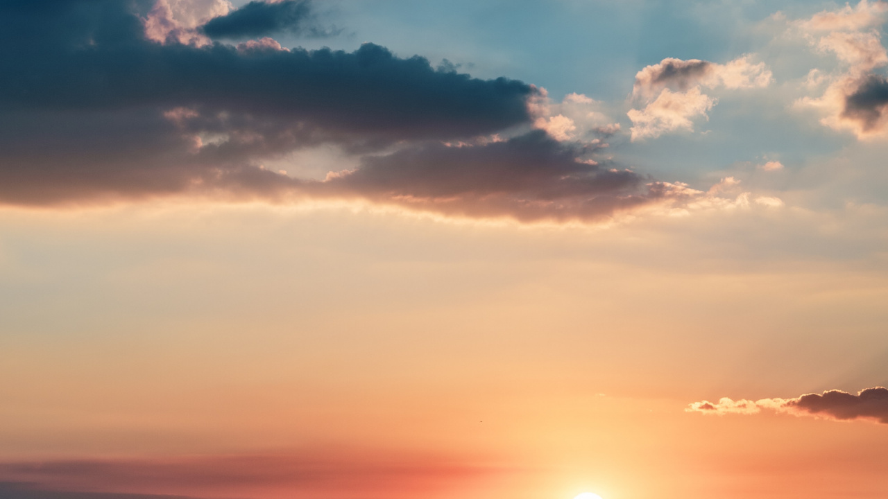 Обои закат, сумрак, восход солнца, мост Бенджамина Франклина, облако в разрешении 1280x720