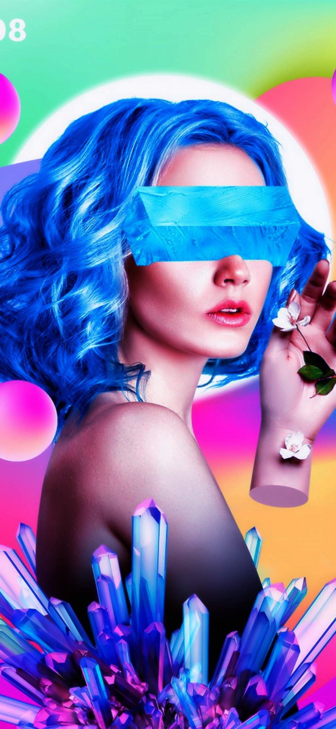 Обои красота, окраска волос, губа, прическа, бровь в разрешении 1125x2436