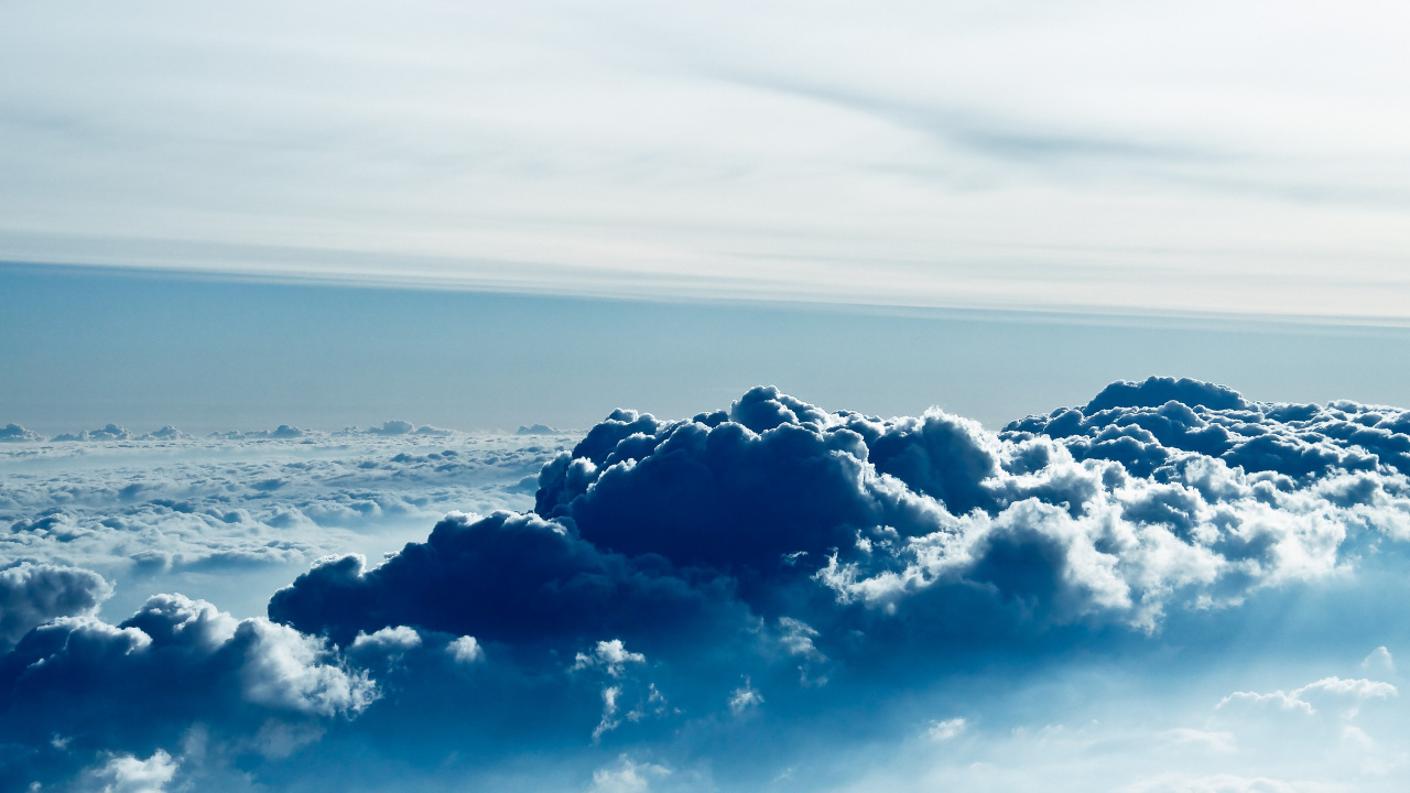 Обои облако, море, океан, горизонт, атмосфера земли в разрешении 1280x720