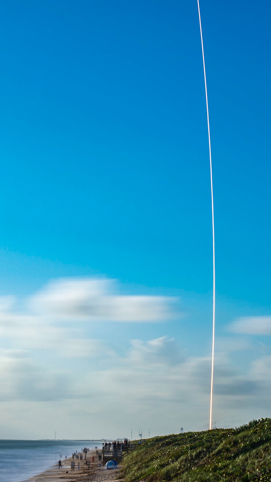 Обои SpaceX, экипаж дракона демо-2, Falcon 9, НАСА, космос в разрешении 1080x1920