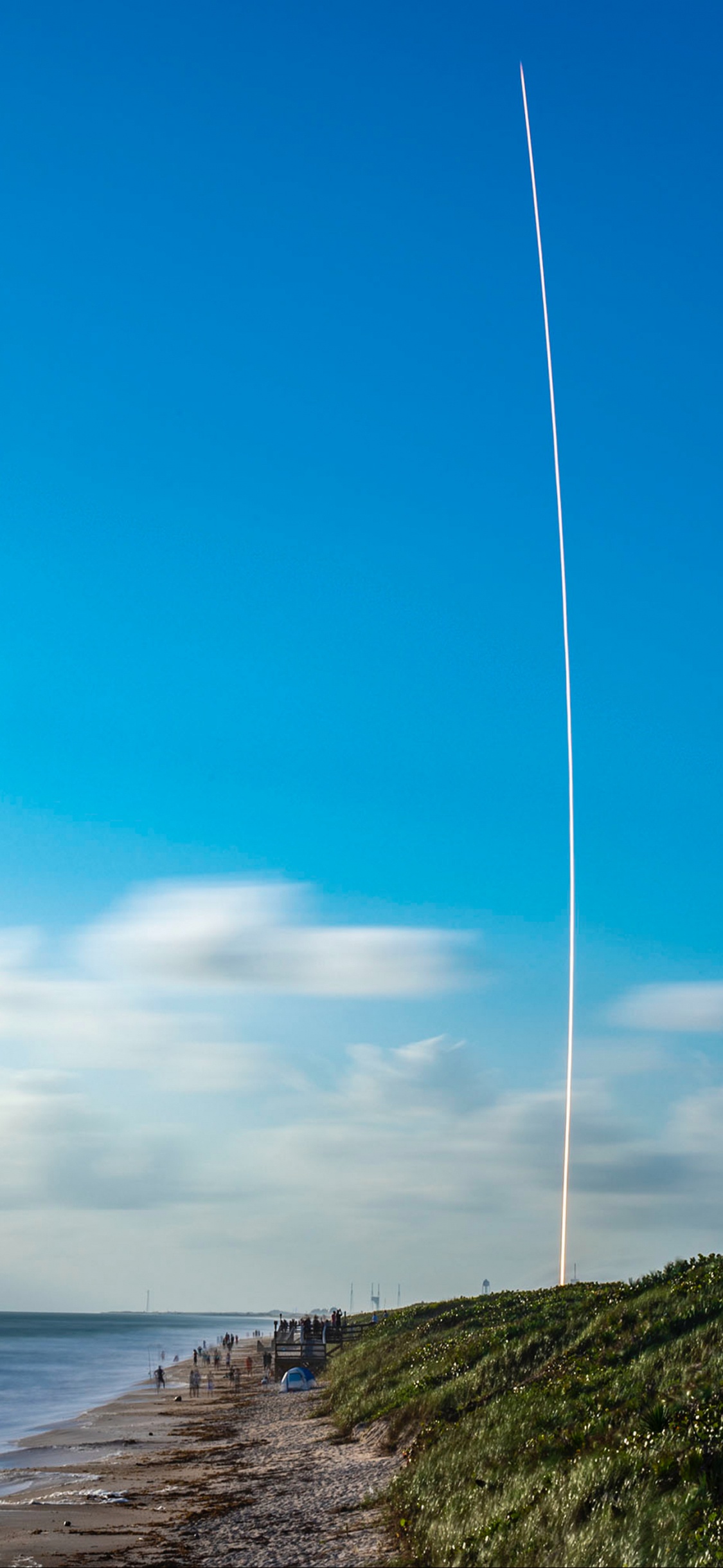 Обои SpaceX, экипаж дракона демо-2, Falcon 9, НАСА, космос в разрешении 1125x2436