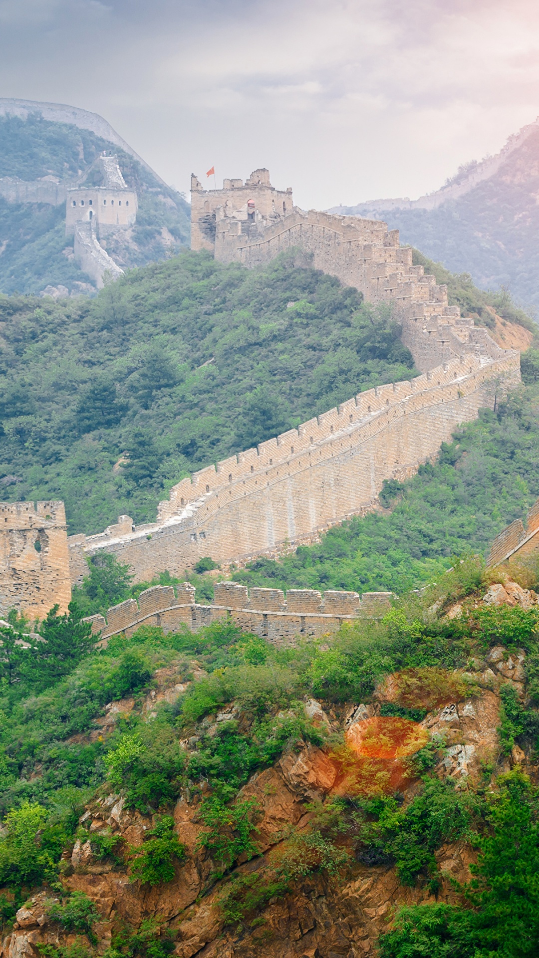 Обои Великой Китайской стены jinshanling, великая Китайская стена, Jinshanling, Новые семь чудес света, ориентир в разрешении 1080x1920