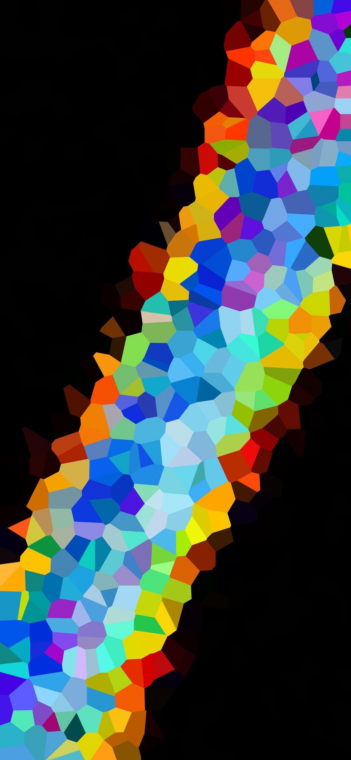 Обои Оранжевый цвет, склон, треугольник, полутона и оттенки, узор в разрешении 1125x2436