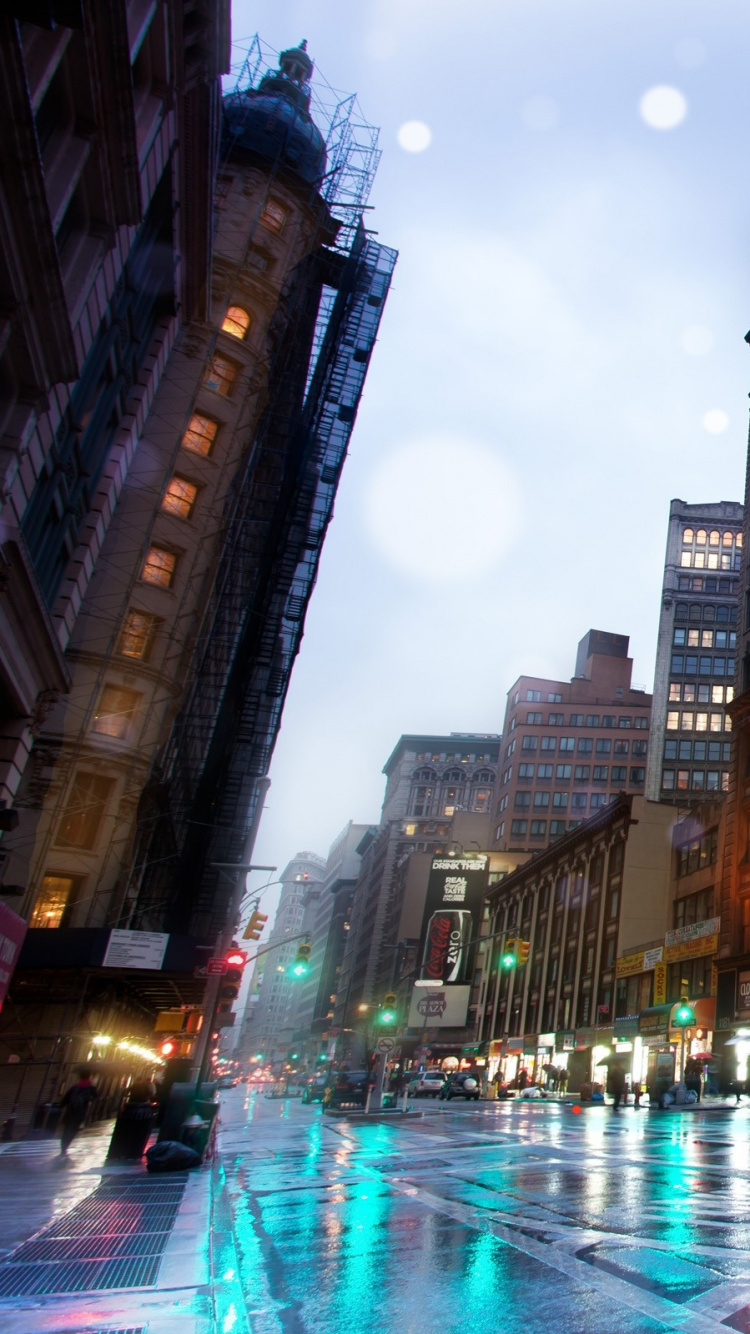 Обои Бродвей, городской район, ориентир, небоскреб, городской пейзаж в разрешении 750x1334