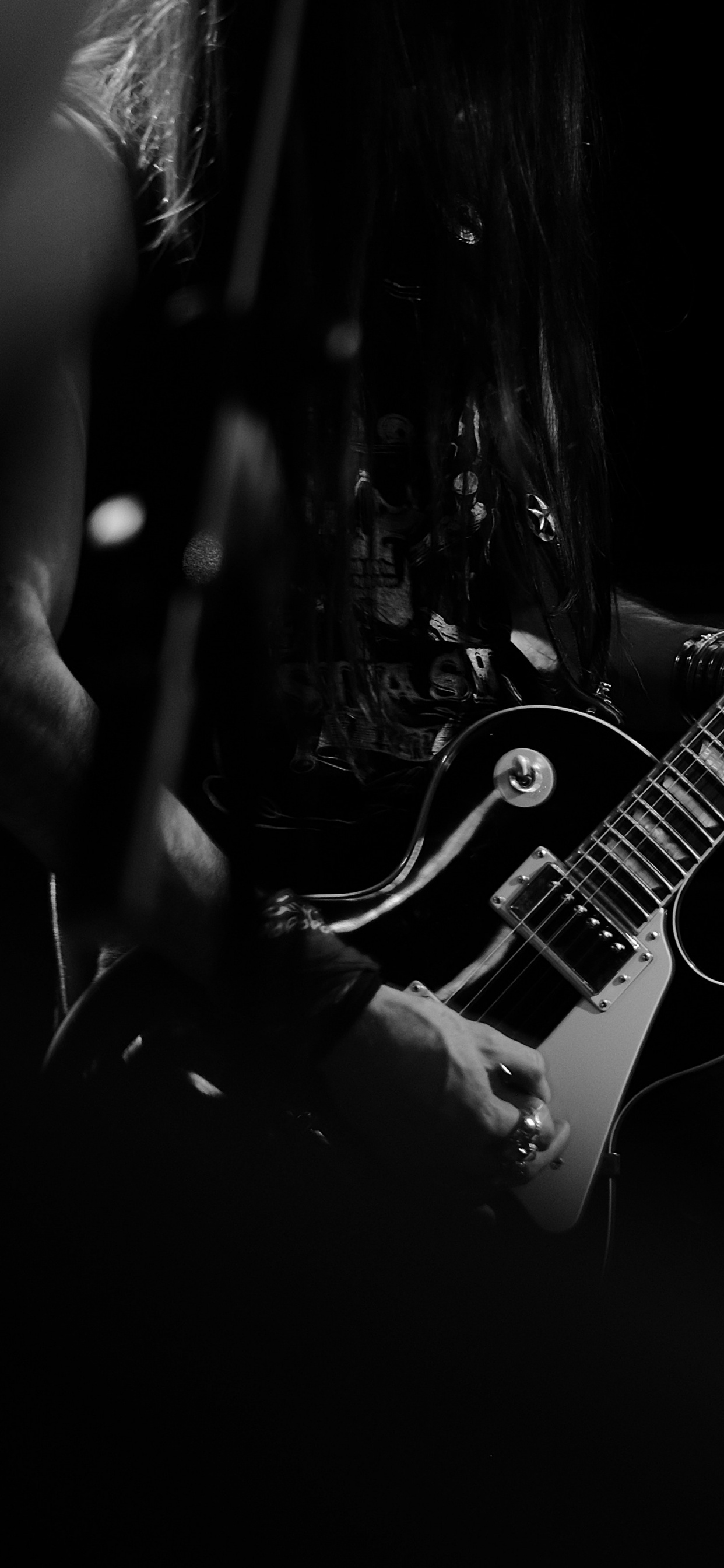 Обои гитара, электрогитара, рок, струнный инструмент, гитарист в разрешении 1242x2688