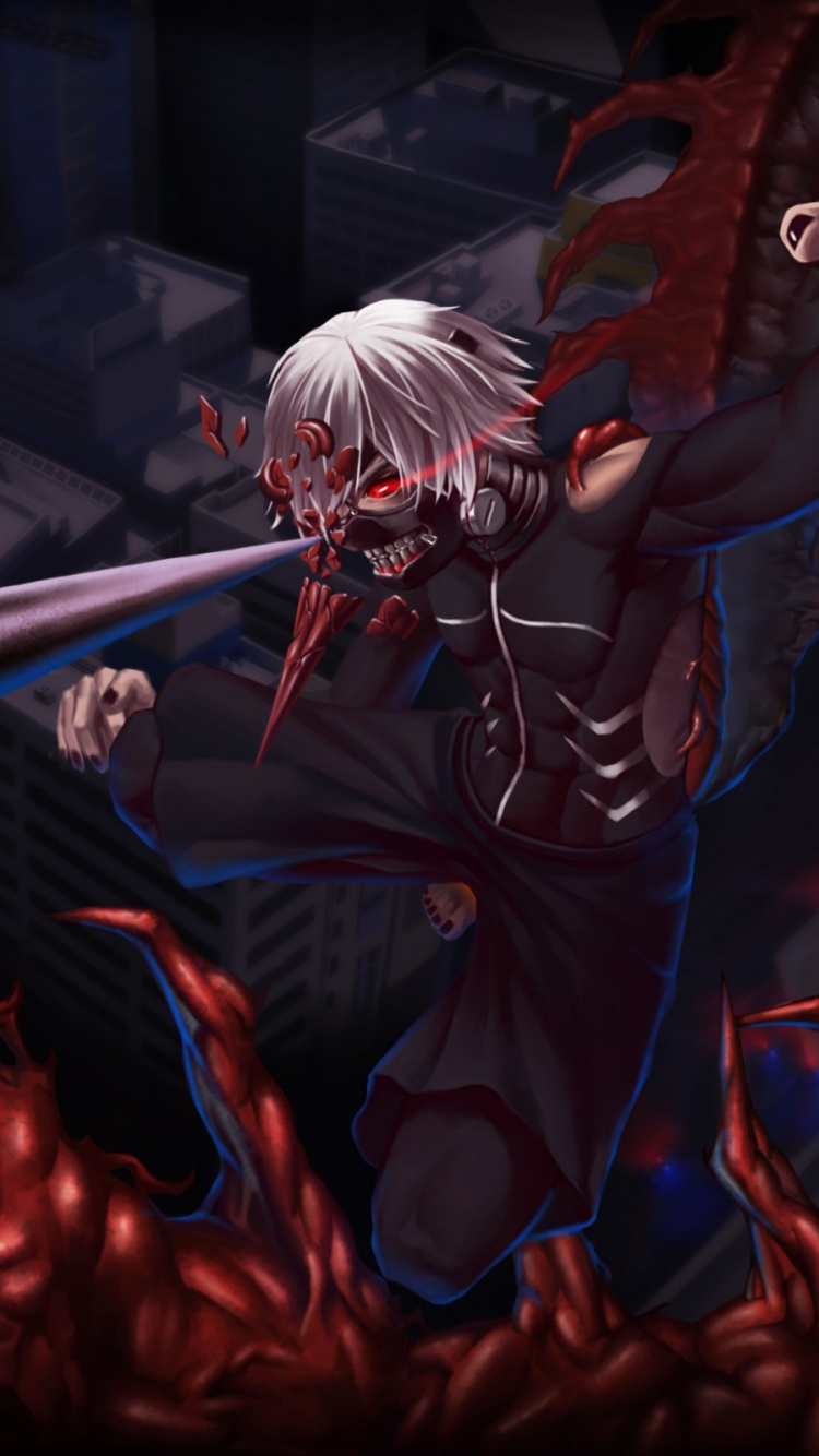 Обои Кен kaneki, Токио вурдалак, аниме, компьютерная игра, игры в разрешении 750x1334