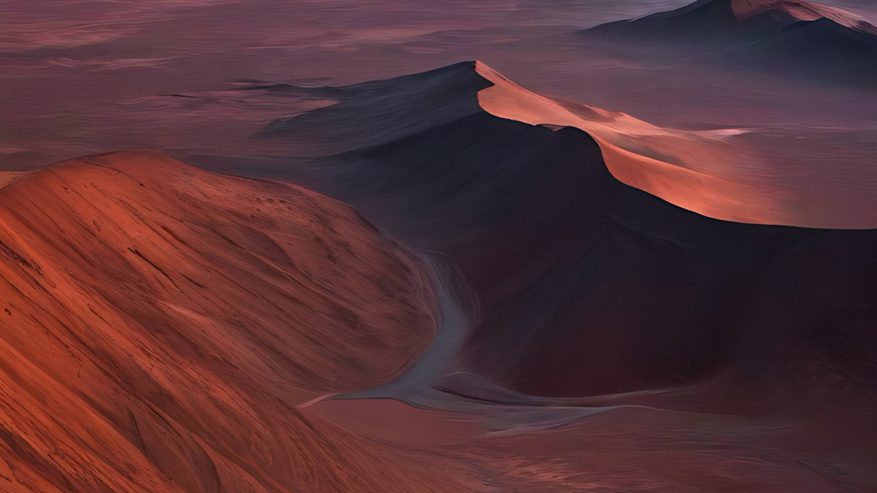 Обои гора, атмосфера, экорегион, природный ландшафт, Оранжевый цвет в разрешении 1280x720