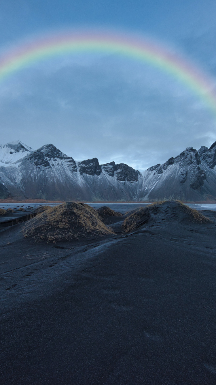 Обои природные подписи для instagram, природа, котировка, Радуга, облако в разрешении 750x1334