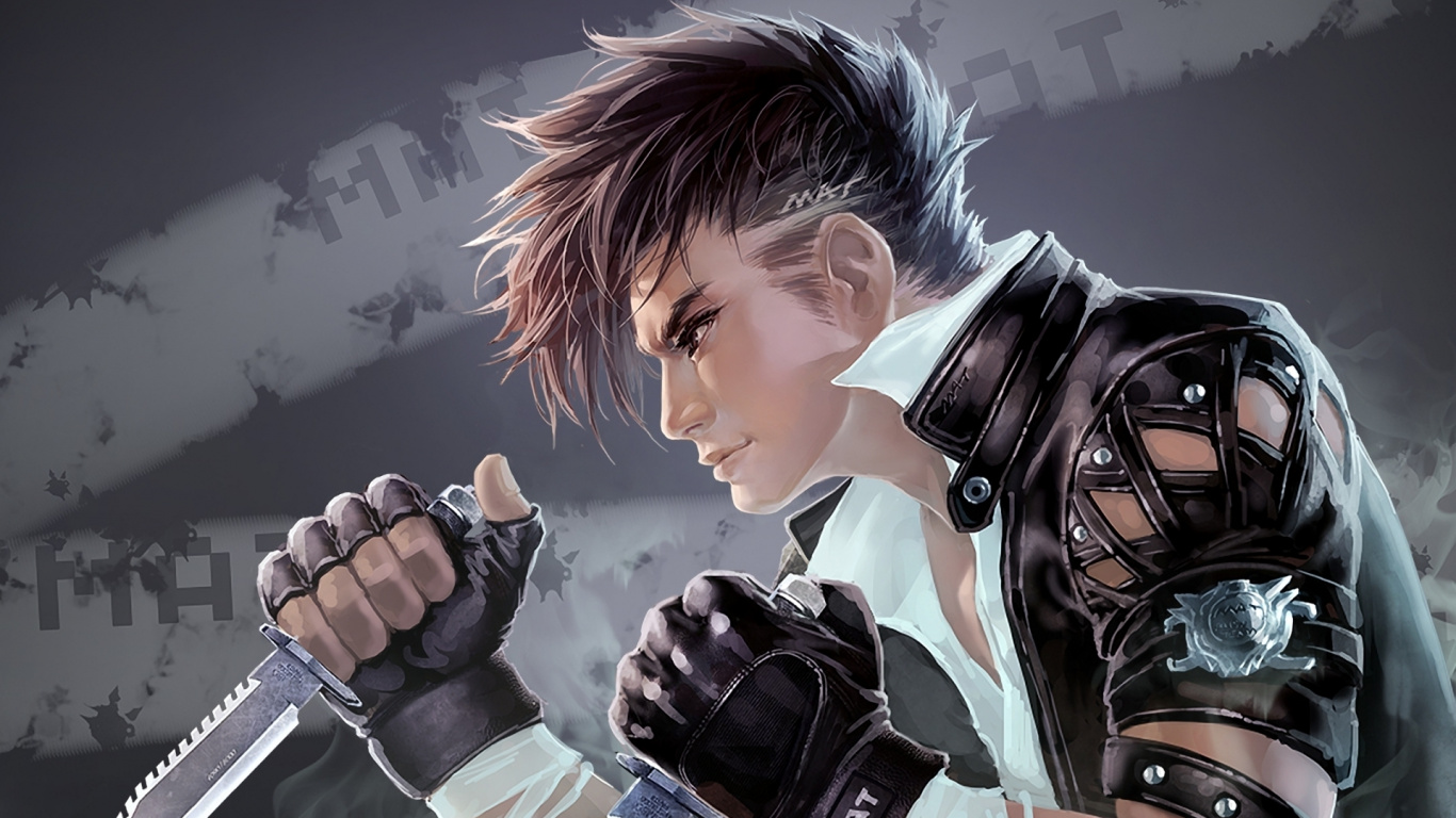 Обои аниме, костюм, искусство, мужчина, мужской в разрешении 1366x768