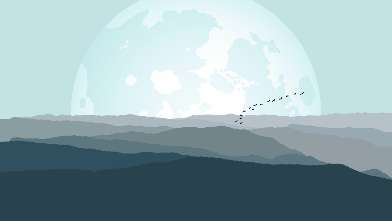 Обои большие дымные горы, гора, атмосфера, горный хребет, холм в разрешении 1280x720