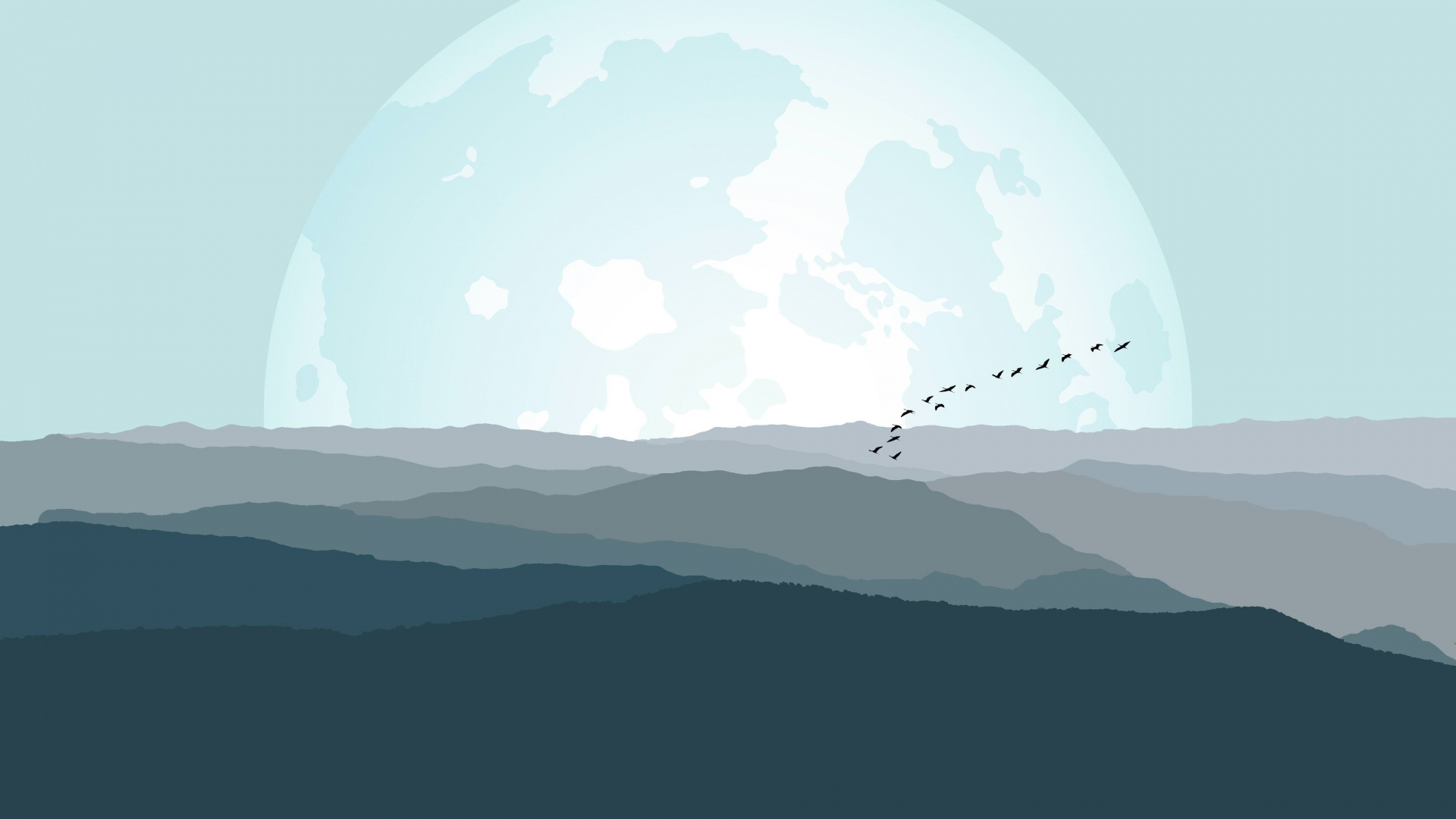 Обои большие дымные горы, гора, атмосфера, горный хребет, холм в разрешении 1920x1080