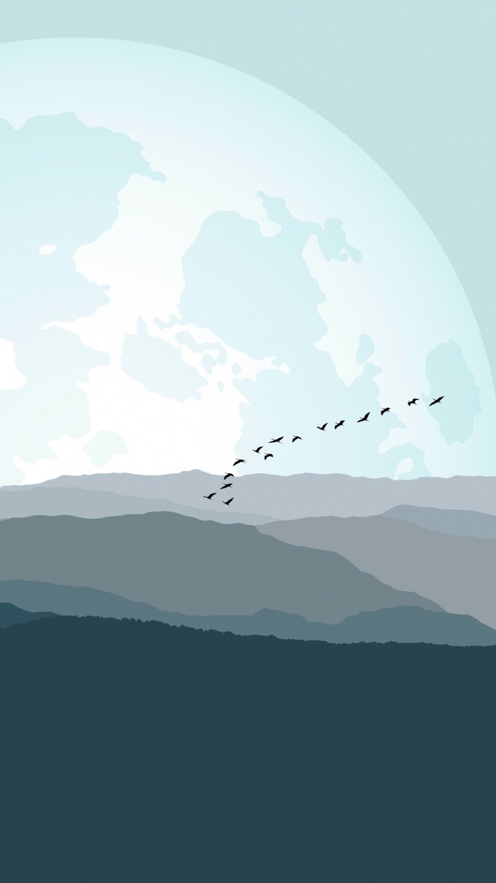 Обои большие дымные горы, гора, атмосфера, горный хребет, холм в разрешении 720x1280