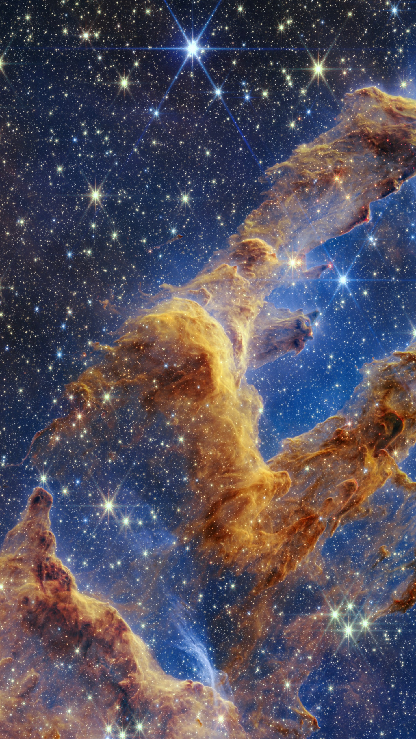 Обои телескоп, Столпы творения, атмосфера, мир, вода в разрешении 1440x2560