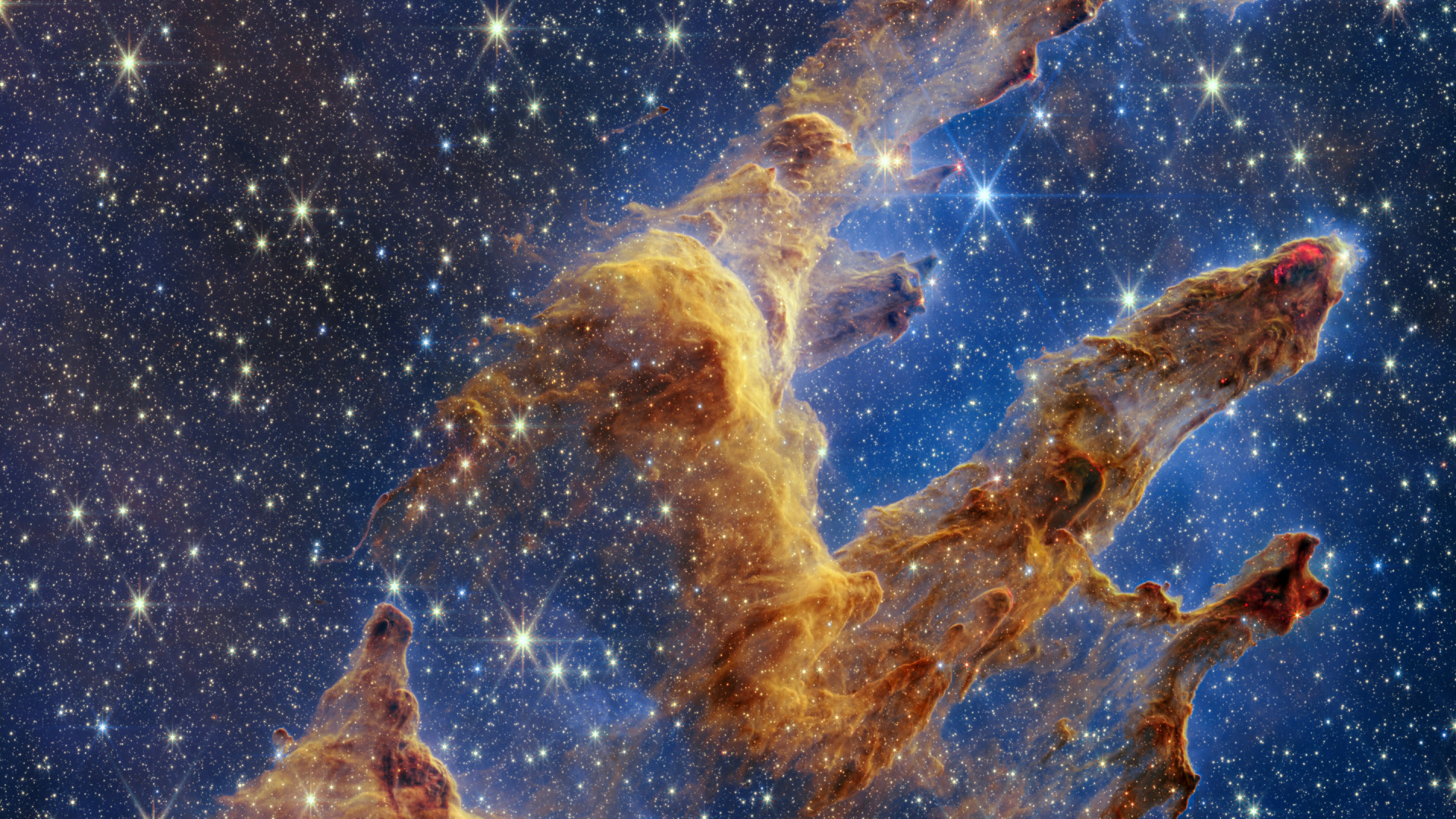 Обои телескоп, Столпы творения, атмосфера, мир, вода в разрешении 1920x1080