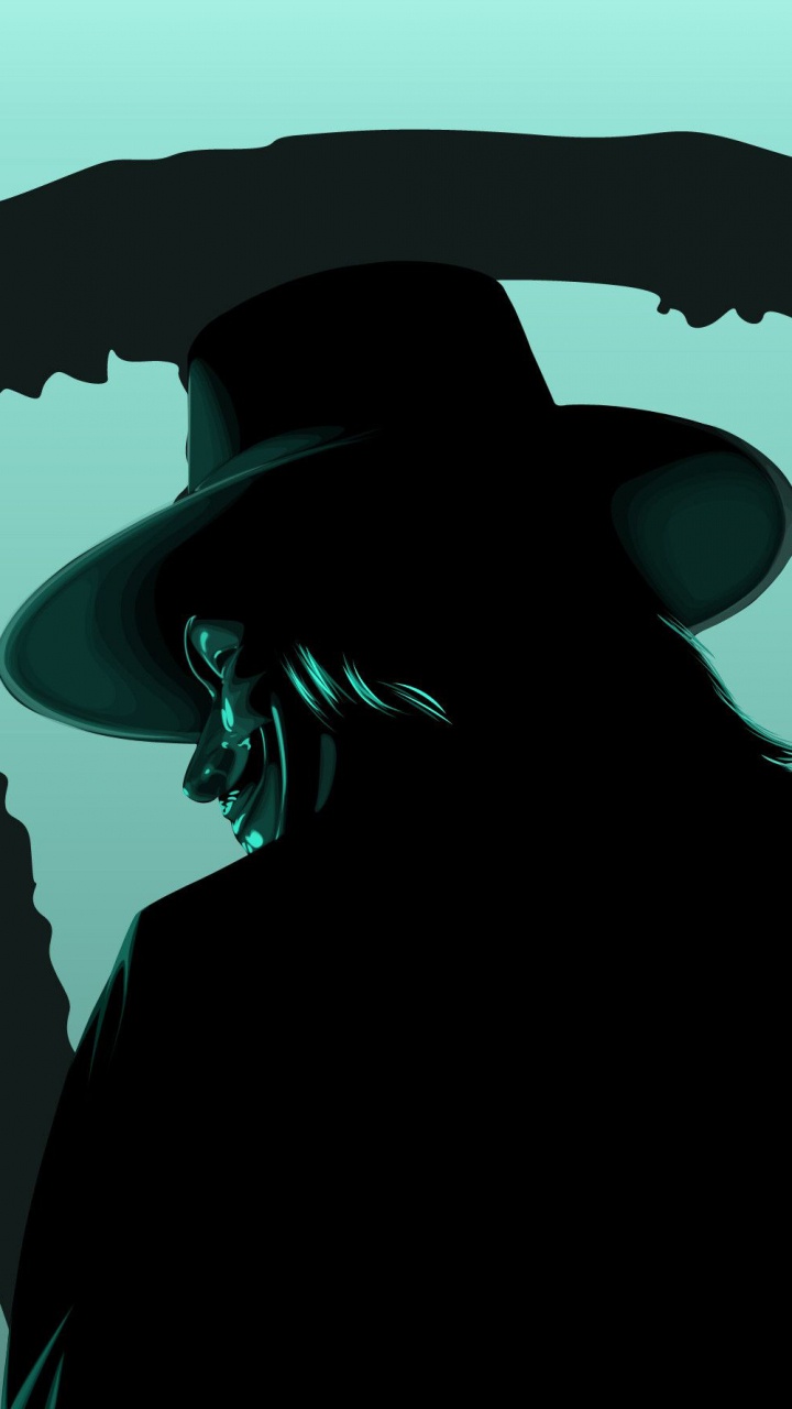 Обои постер, вода, силуэт, иллюстрация, арт в разрешении 720x1280