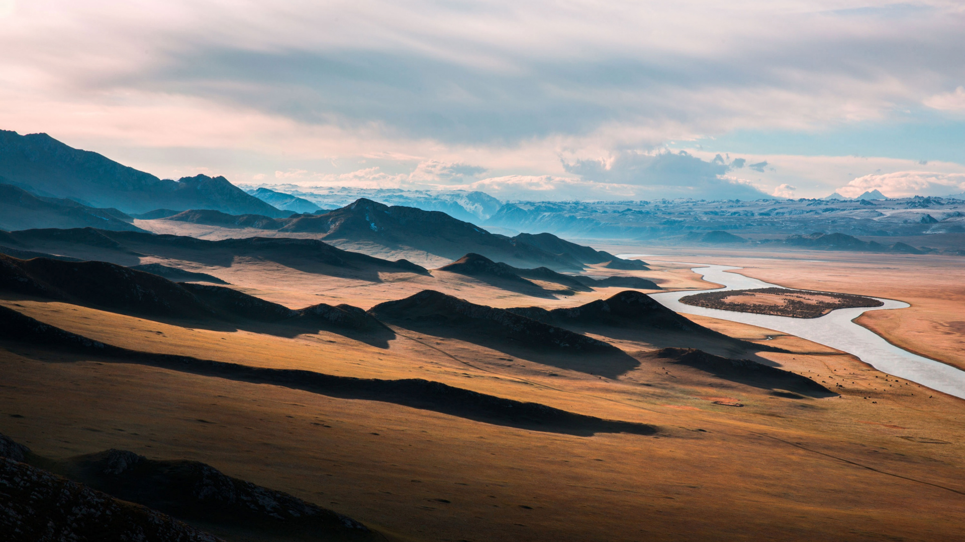 Обои горный рельеф, природа, облако, дикая местность, нагорье в разрешении 1920x1080