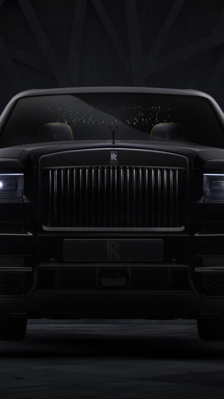 Обои -, седан, последняя версия, черный значок, Роллс-Ройс Фантом в разрешении 720x1280