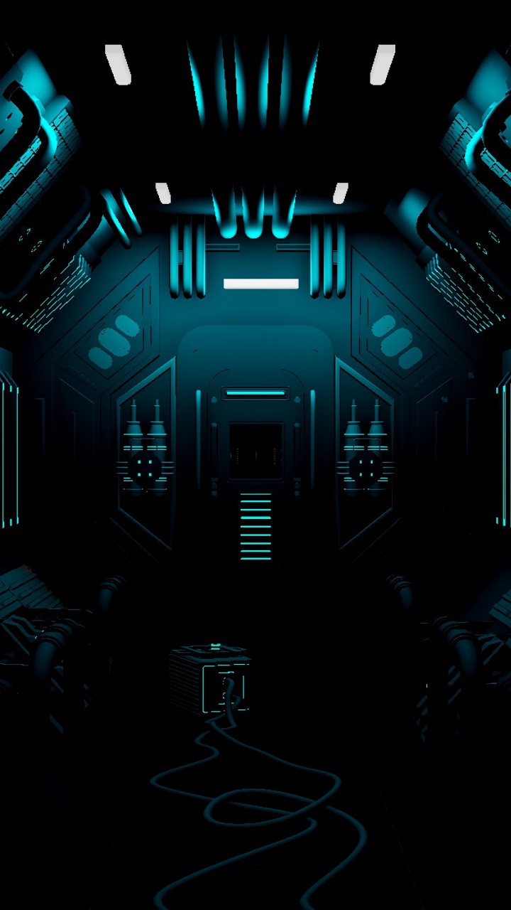 Обои симметрия, темнота, электроника, дизайн, научная фантастика искусство в разрешении 720x1280