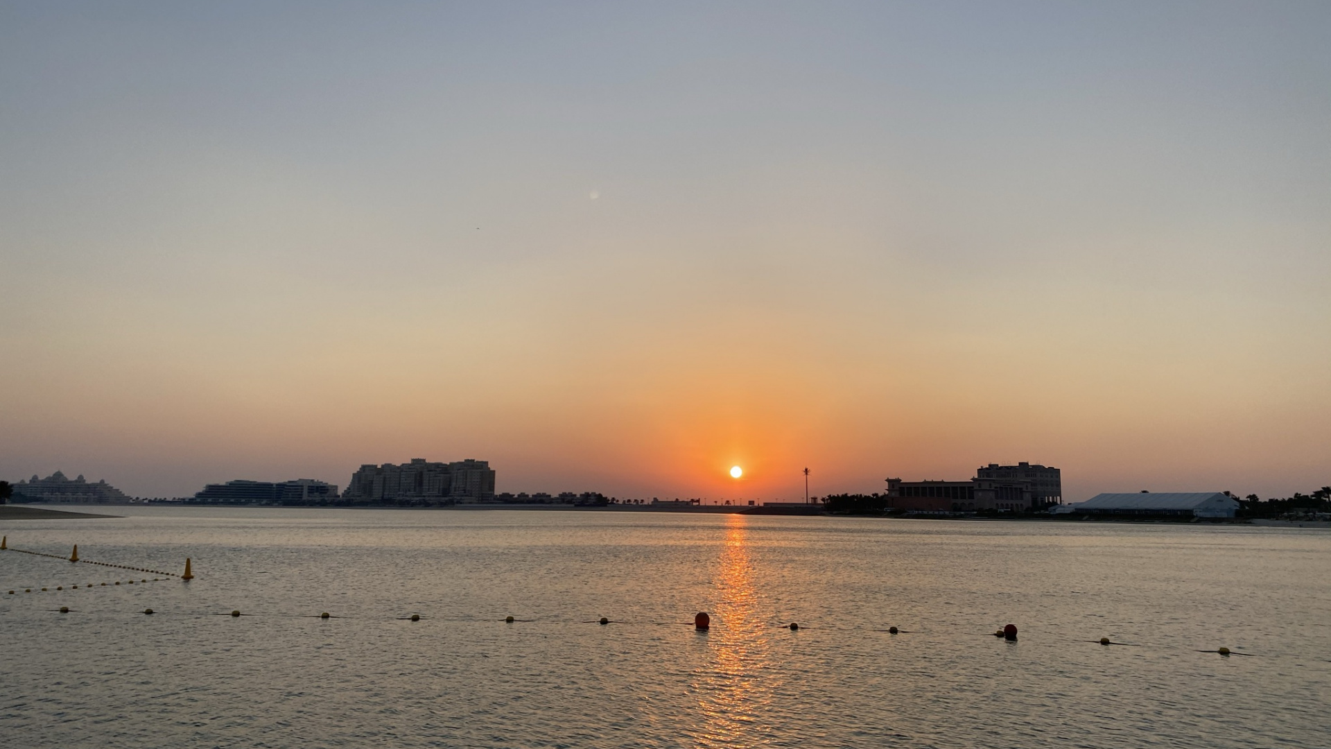 Обои вода, закат, водоем, ночь, природа в разрешении 1920x1080